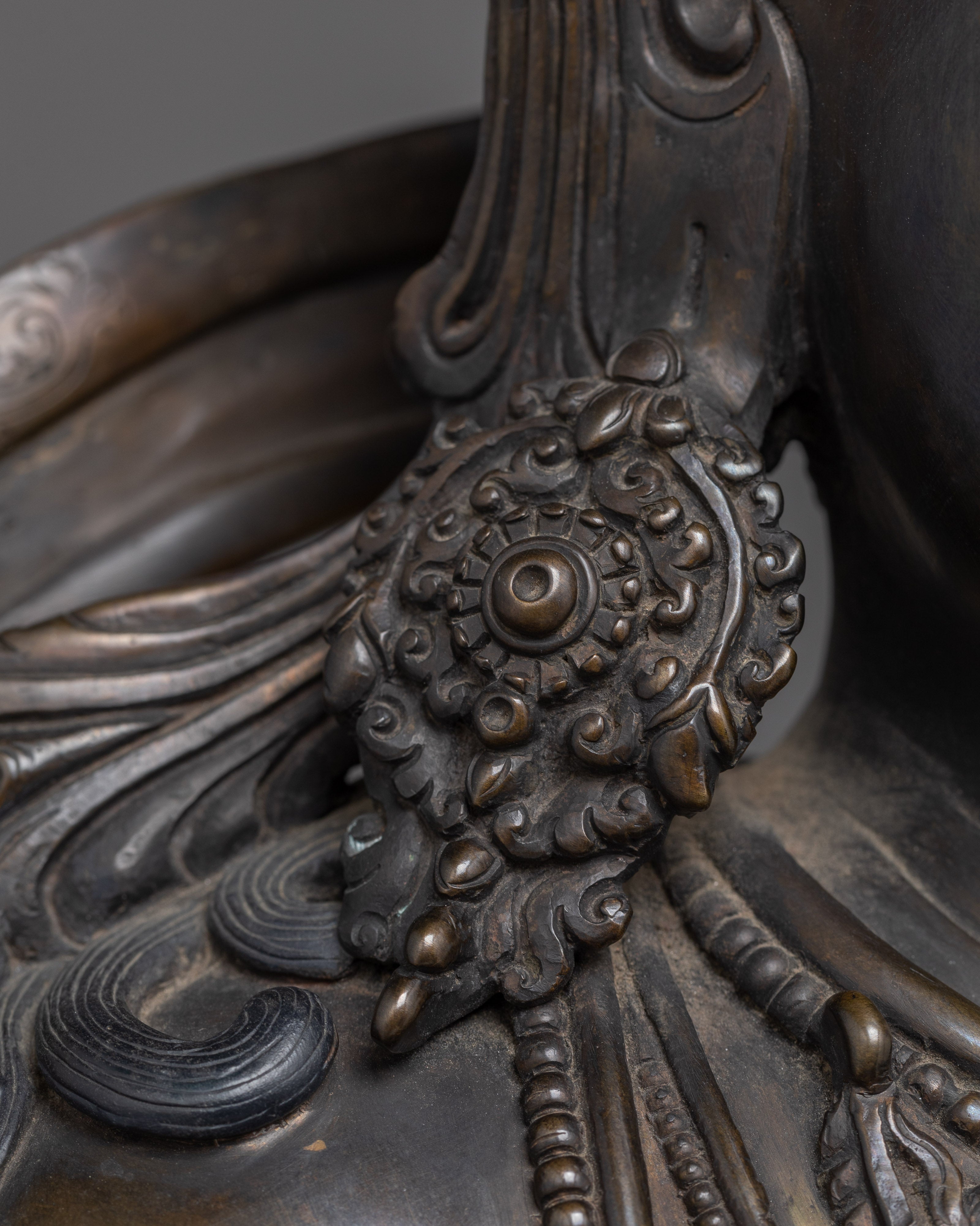 Vajrasattva Oxidized Copper Artwork - Symbol of Spiritual Enlightenment