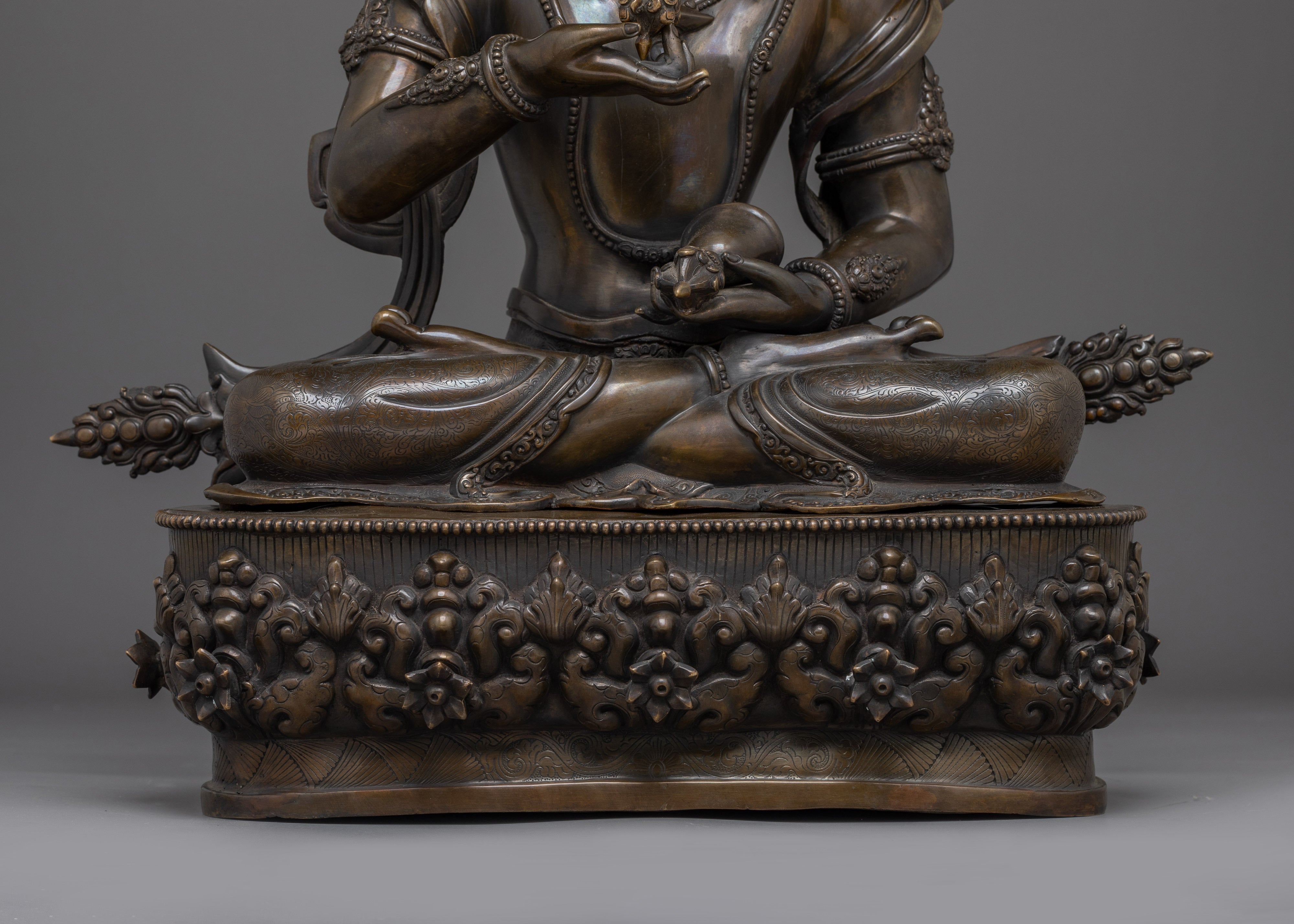 Vajrasattva Oxidized Copper Artwork - Symbol of Spiritual Enlightenment