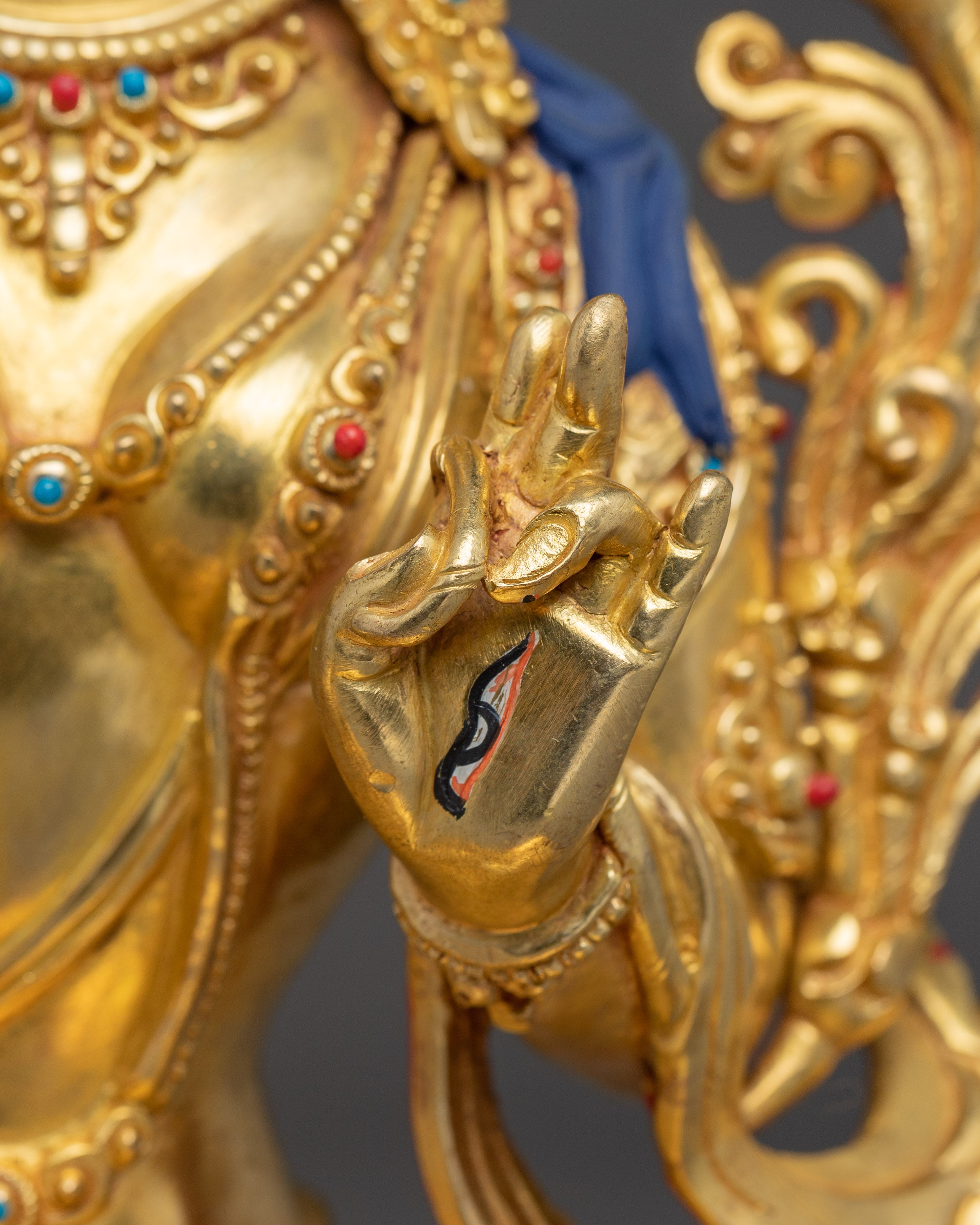 Healing Goddess Handmade White Tara Statue | Tibetan Buddhist Art