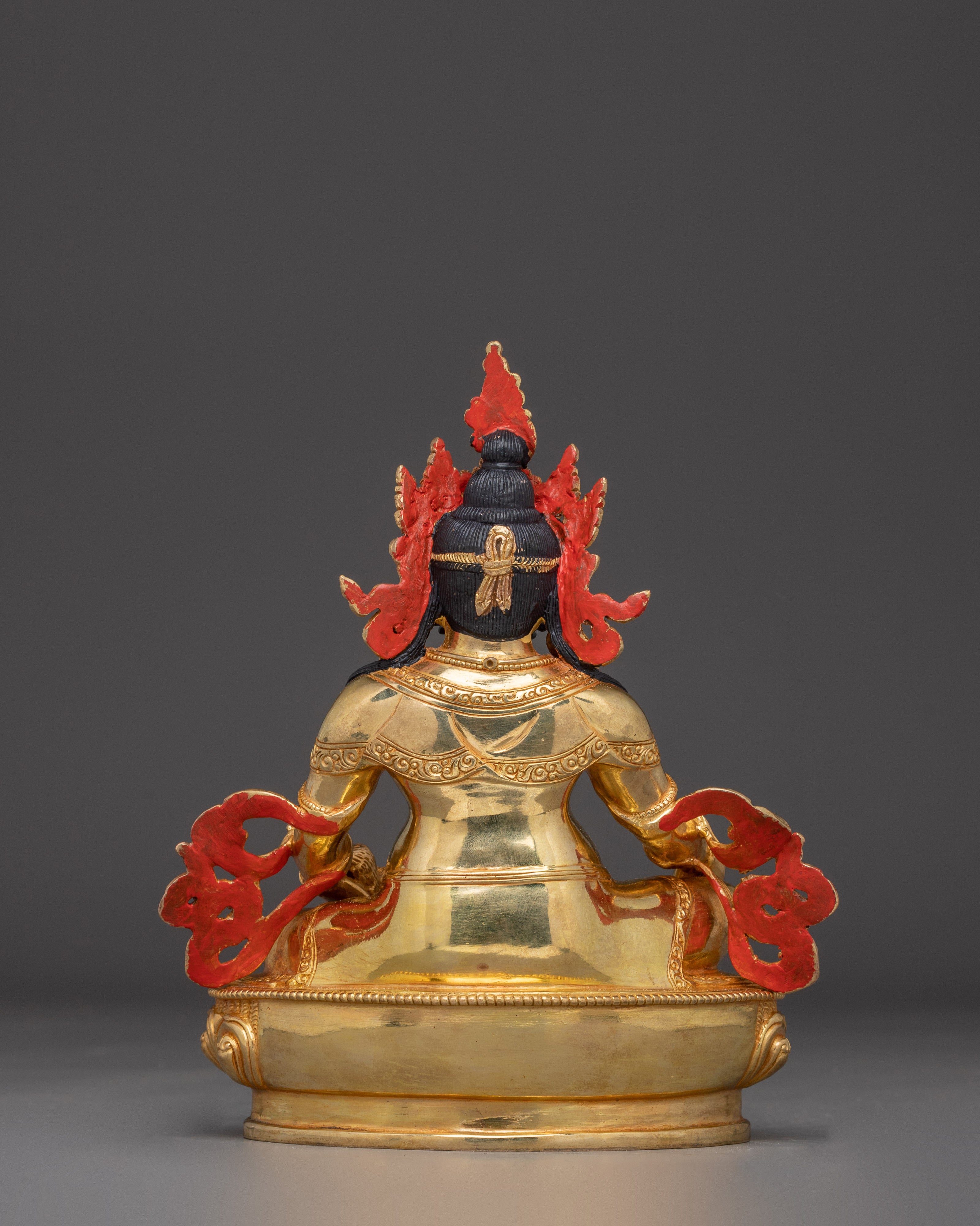Tibetan Icon Dzambhala Statue: Buddhist Wealth God