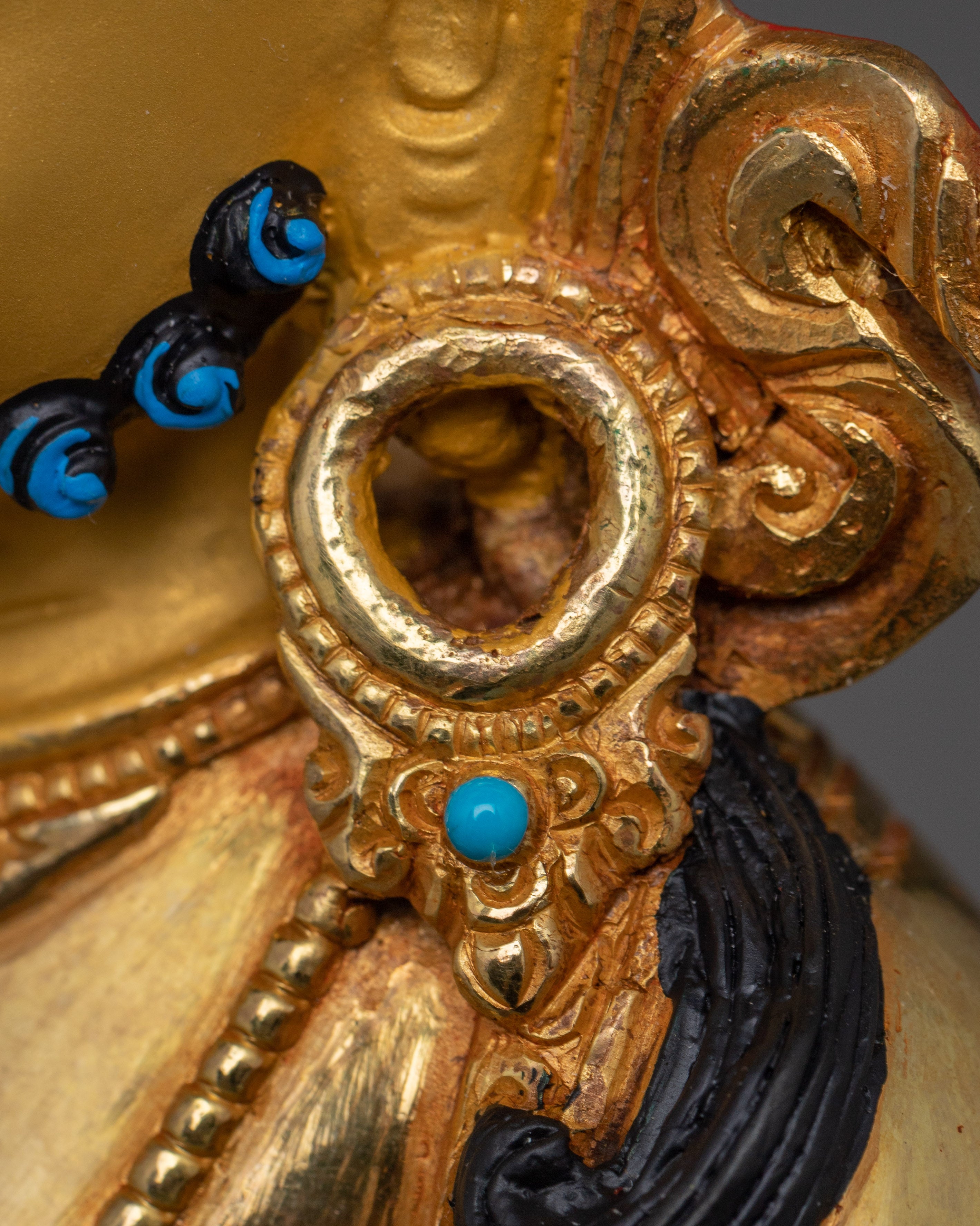 Tibetan Icon Dzambhala Statue: Buddhist Wealth God