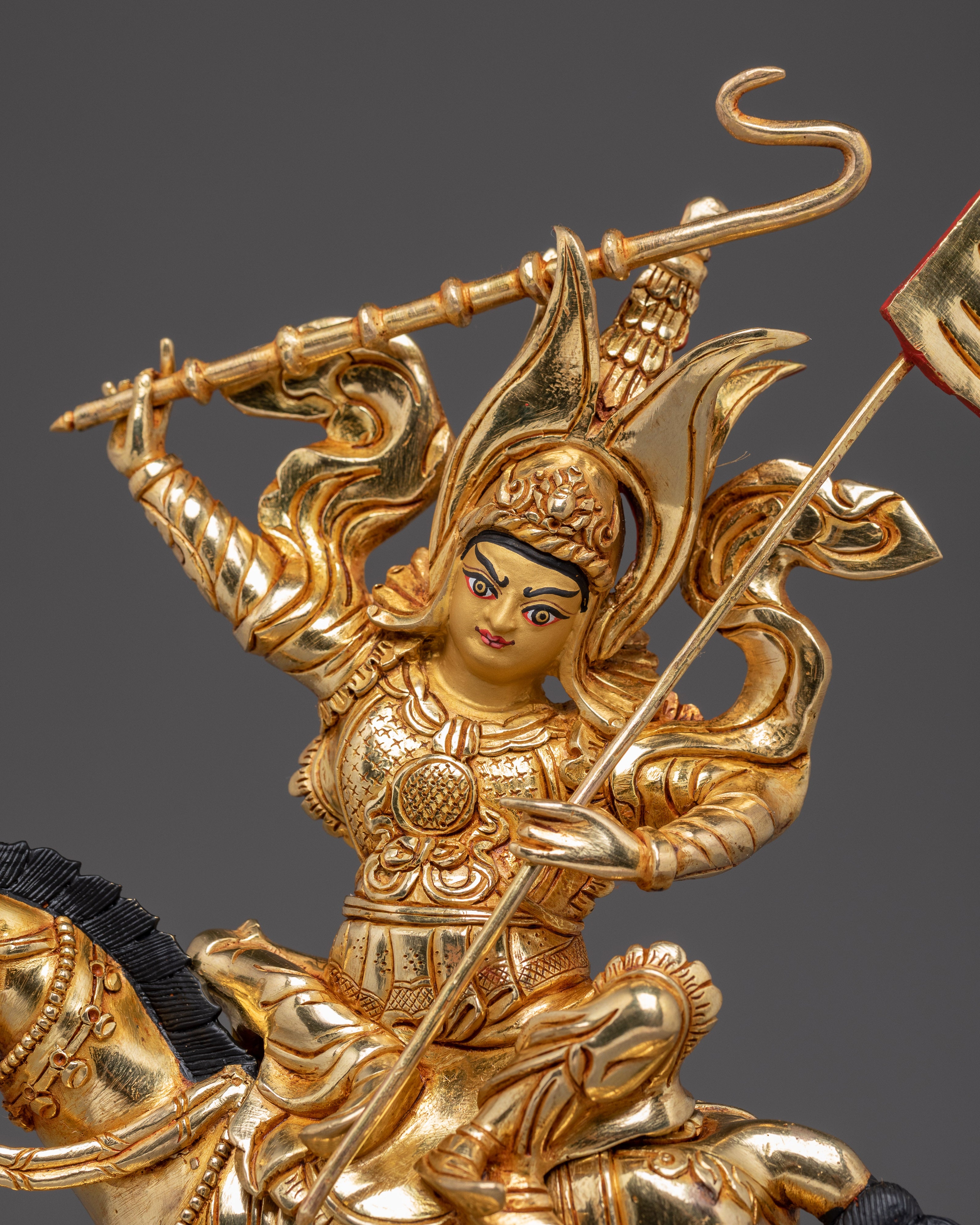 Himalayan King Gesar Statue | Handcrafted Nepali Artwork