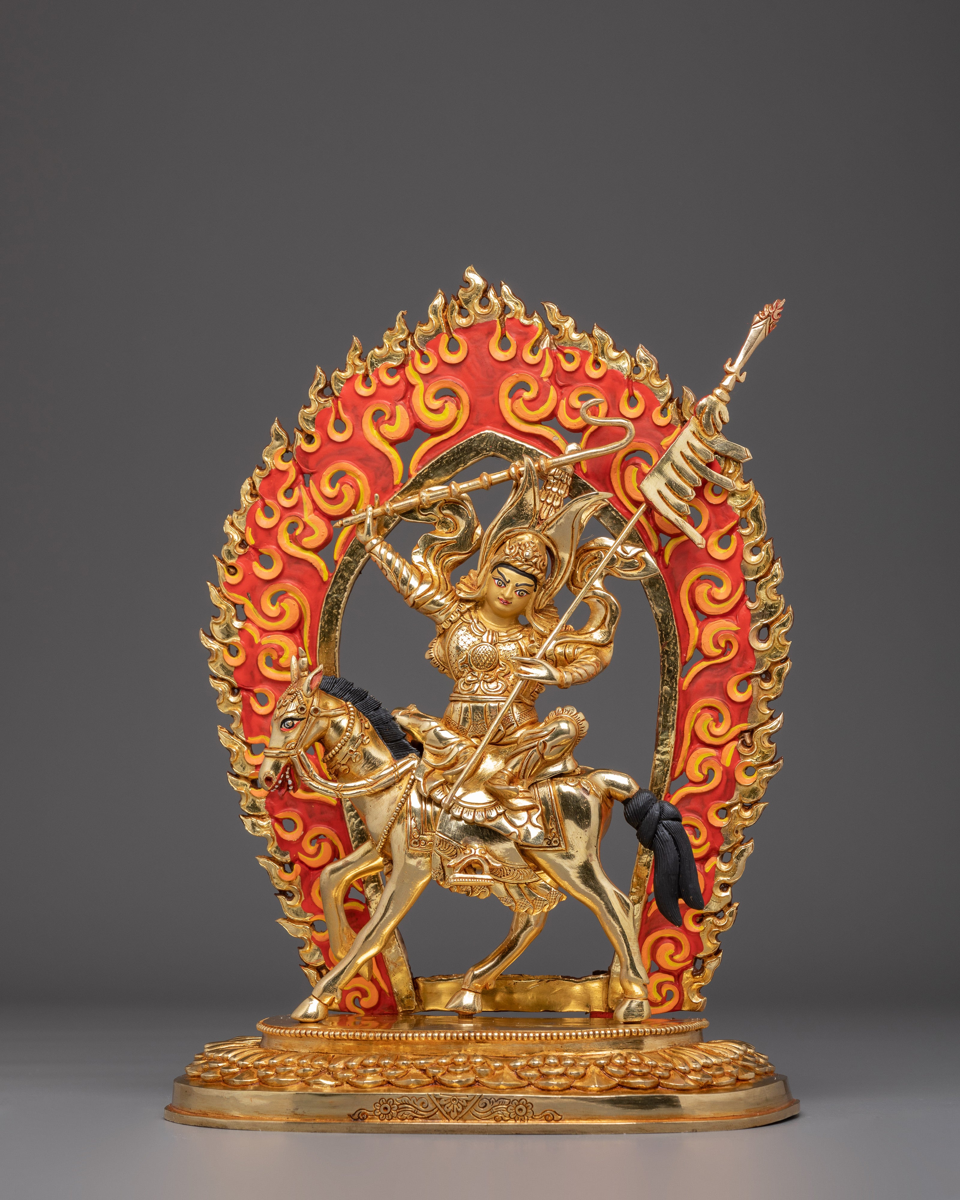 Himalayan King Gesar Statue | Handcrafted Nepali Artwork