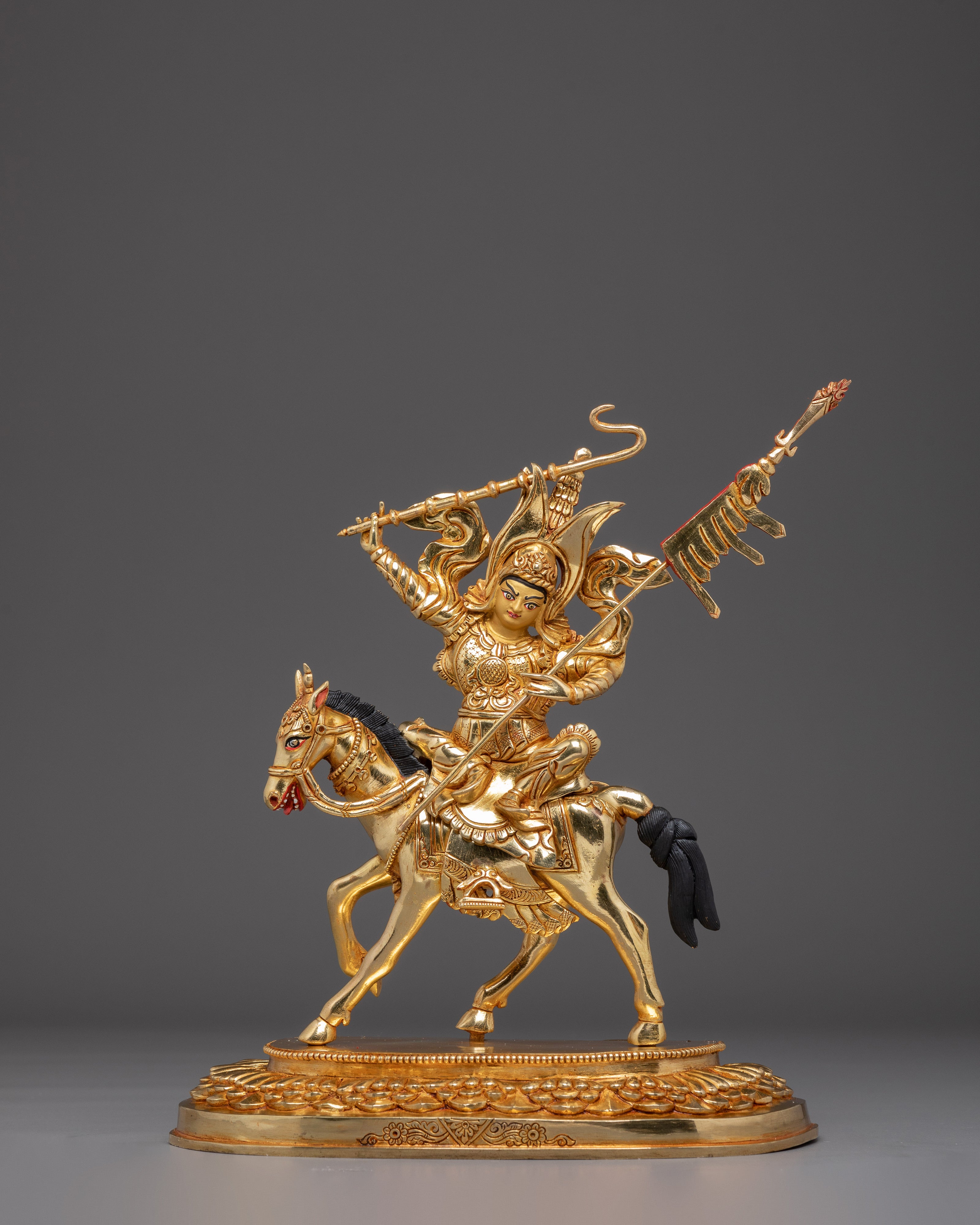 Himalayan King Gesar Statue | Handcrafted Nepali Artwork