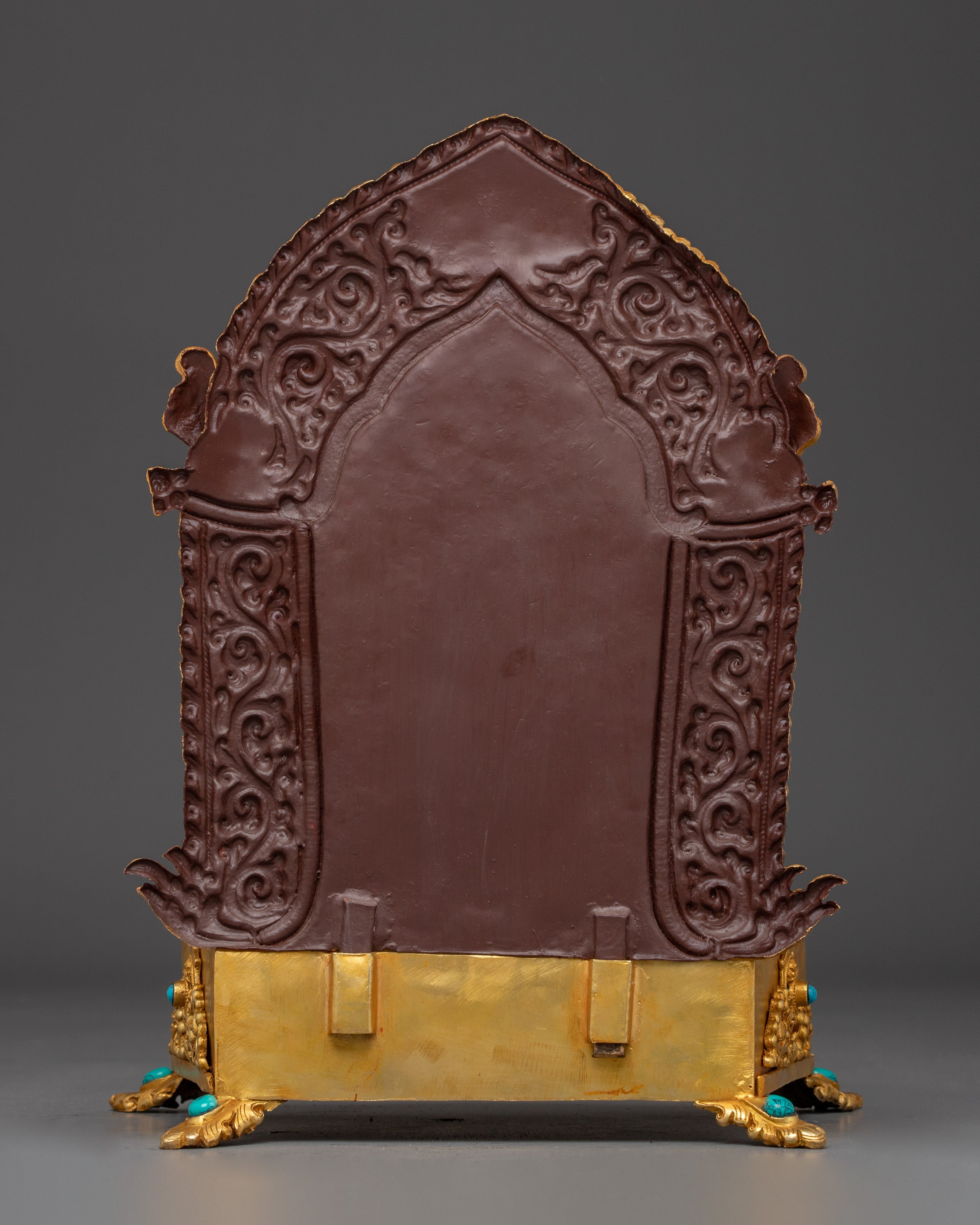 Sacred Vajradhara on Throne Statue | Himalayan Gold Gilded Art