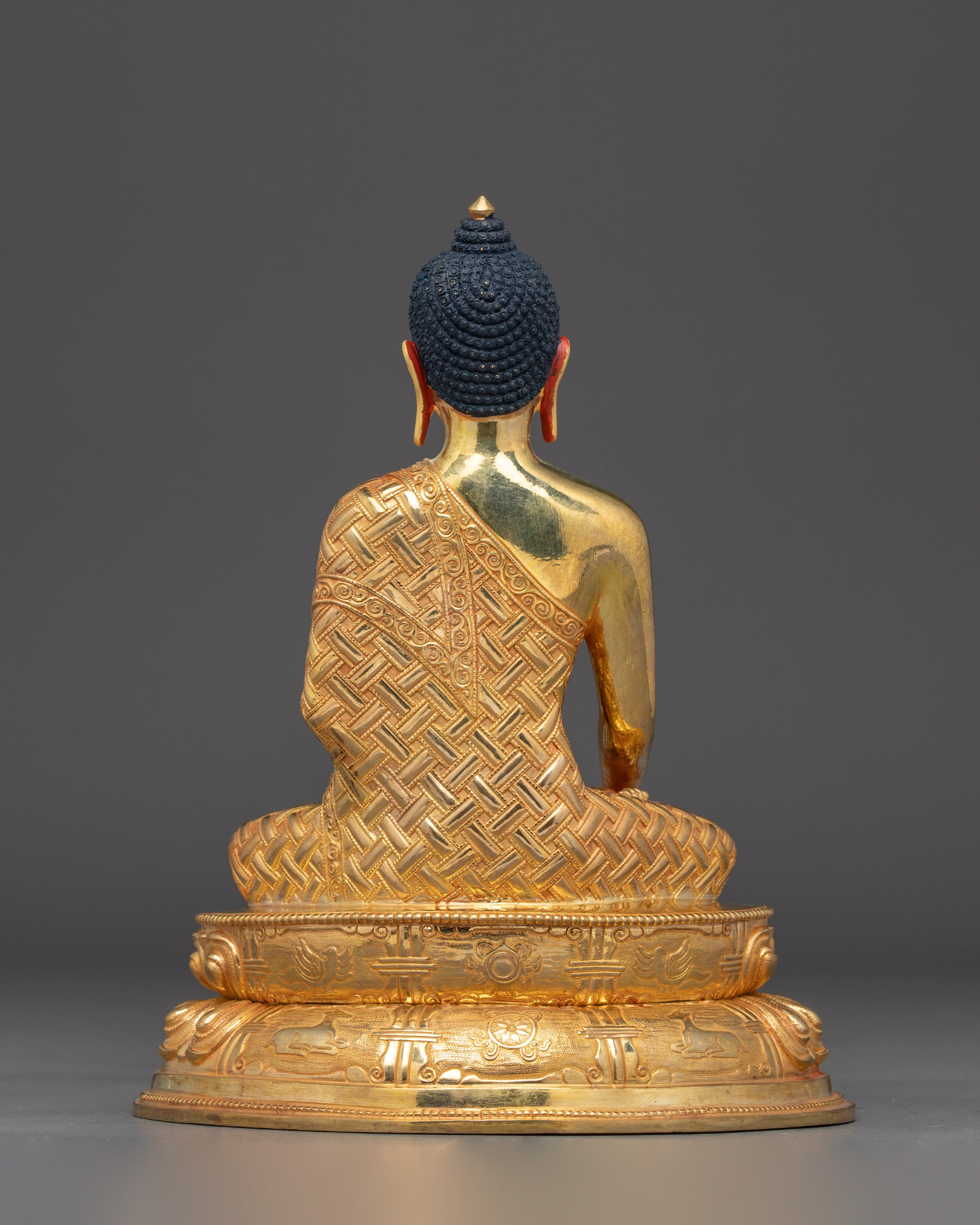 Golden Shakyamuni Buddha Art, Wisdom Guide | Himalayan Nepali Crafted Icon