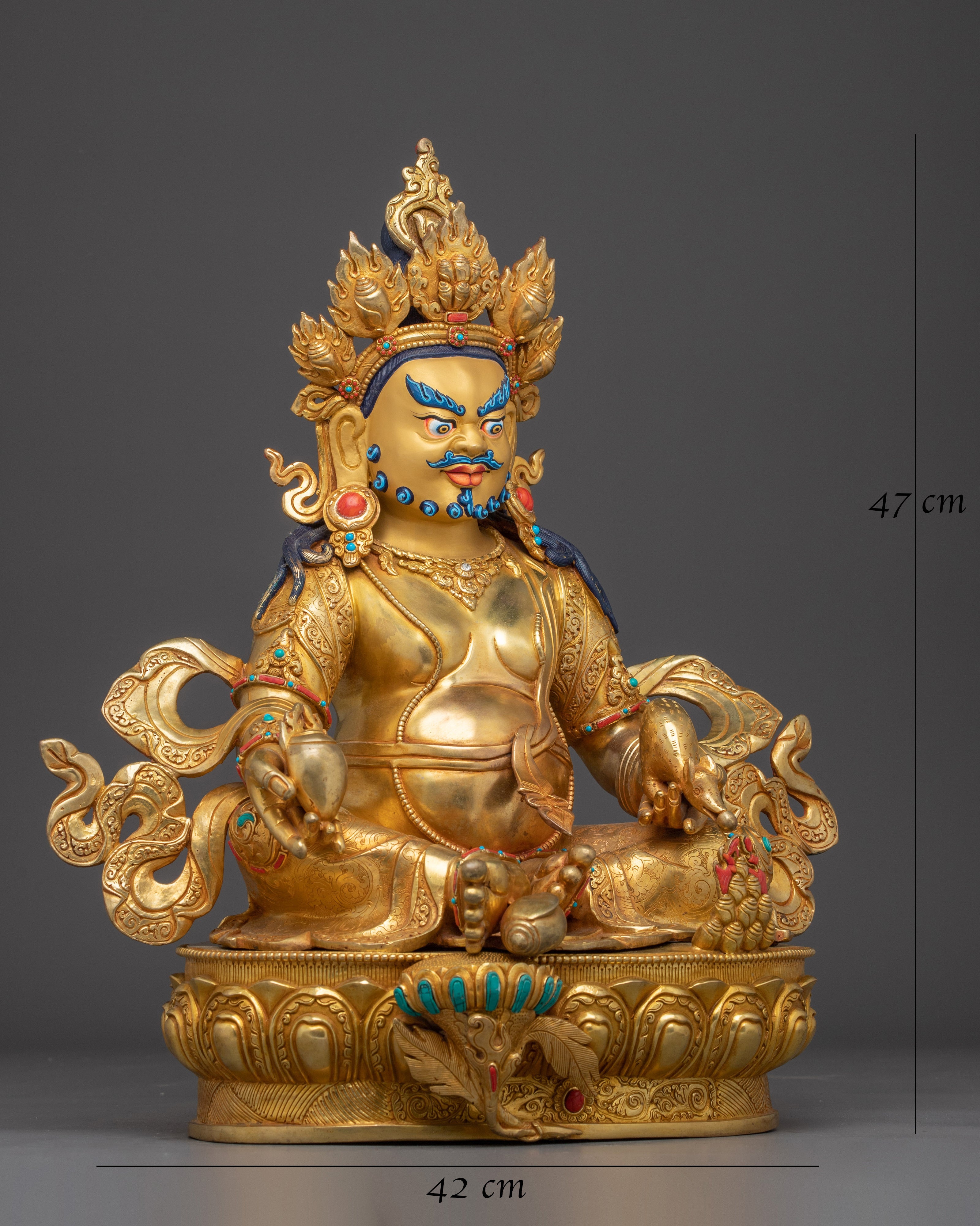 Tibetan Fortune Dzambhala Artwork: Handcrafted Icon of Prosperity