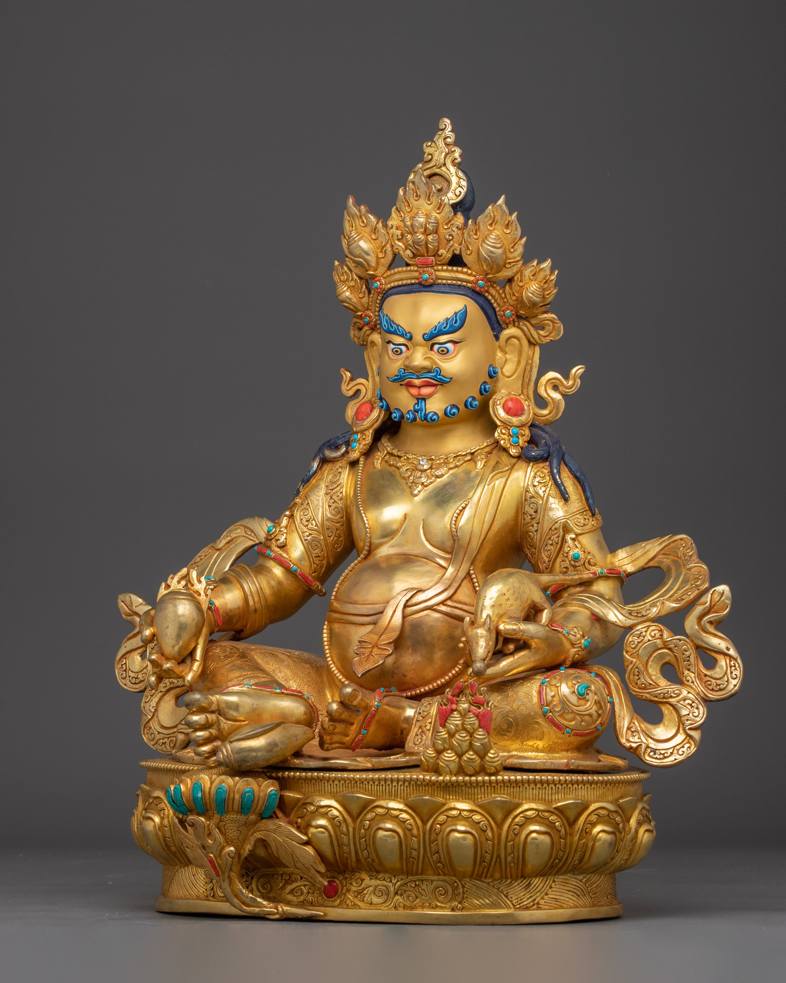 Tibetan Fortune Dzambhala Artwork: Handcrafted Icon of Prosperity