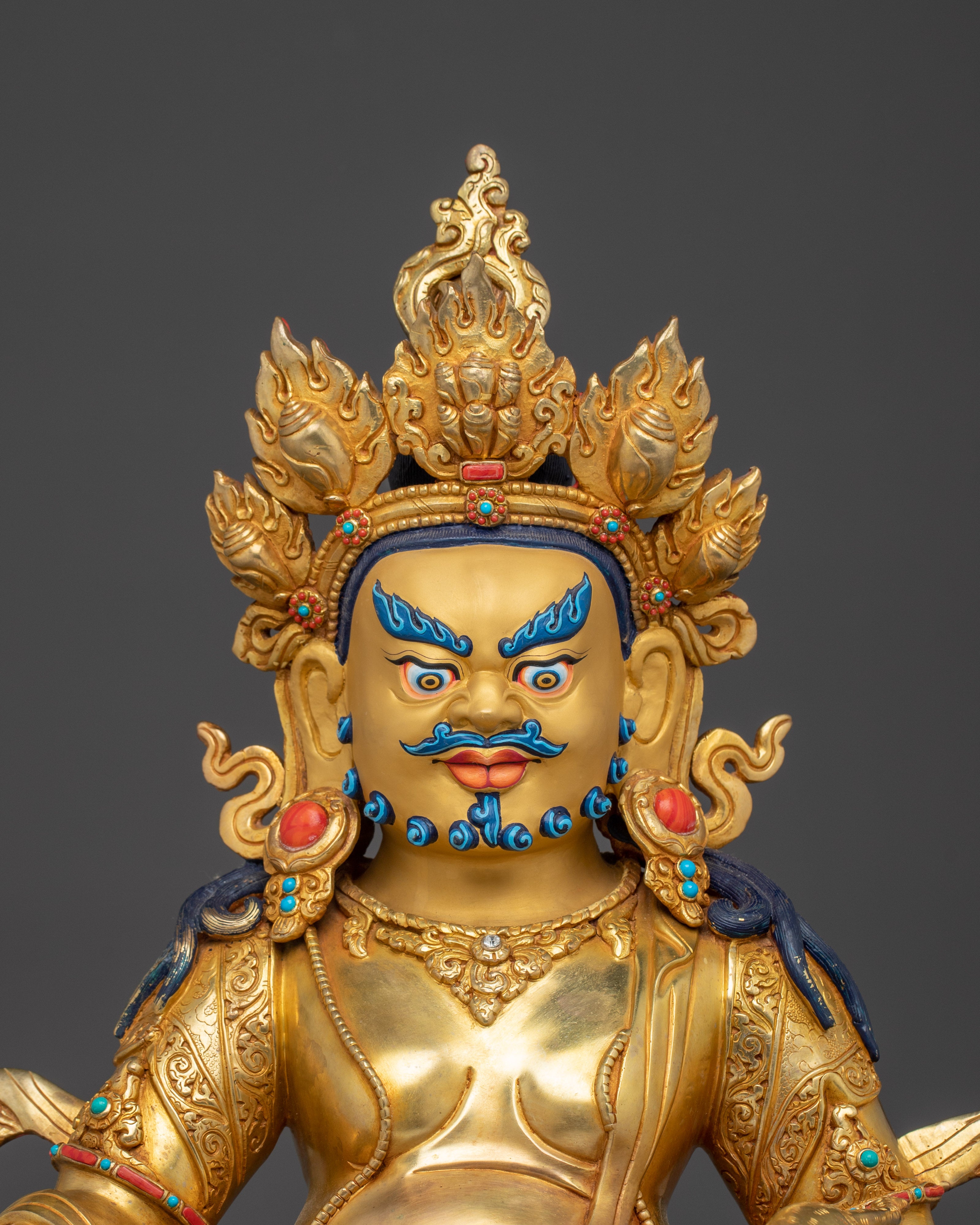 Tibetan Fortune Dzambhala Artwork: Handcrafted Icon of Prosperity