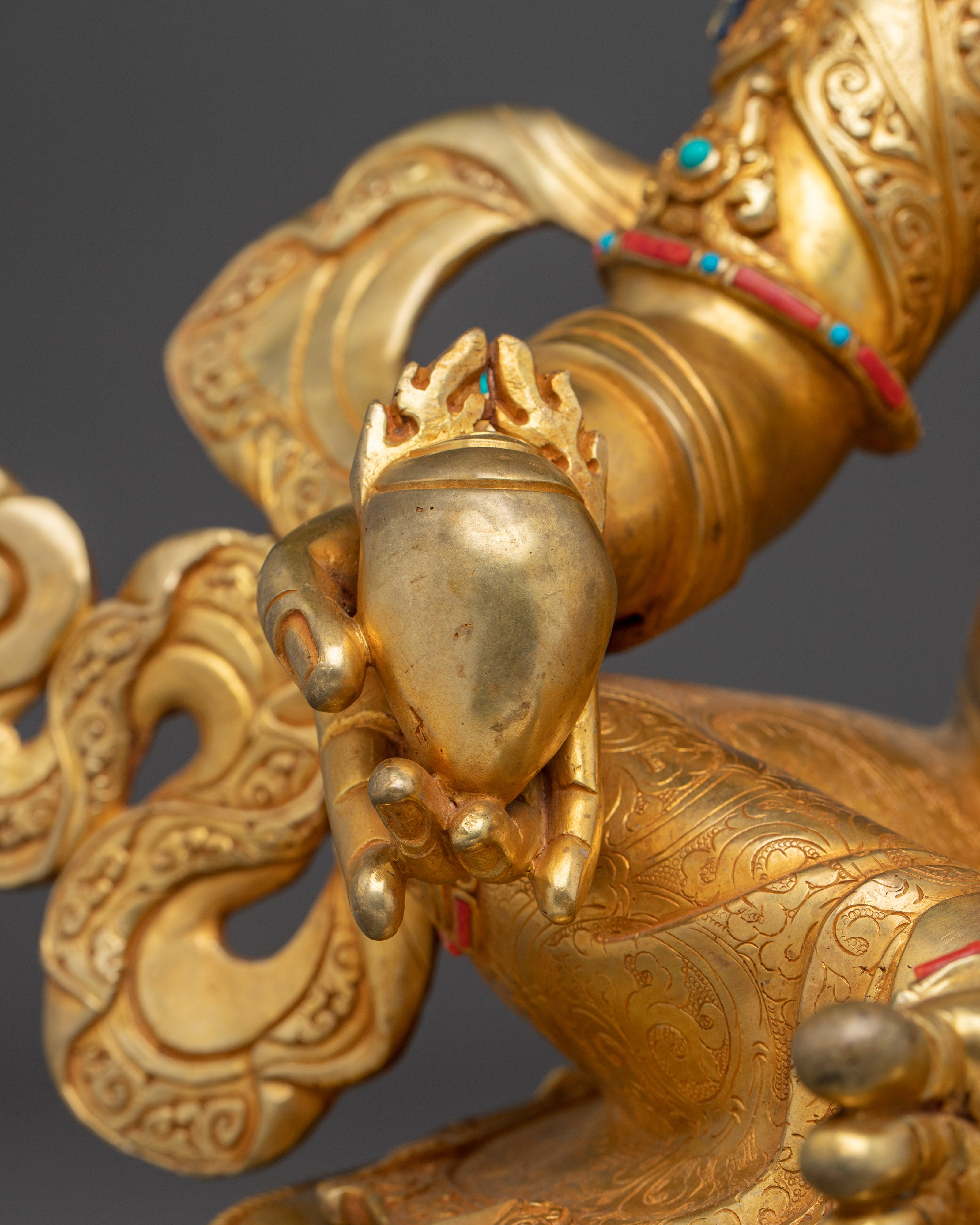 Dzambhala Golden Statue | Wealth Deity