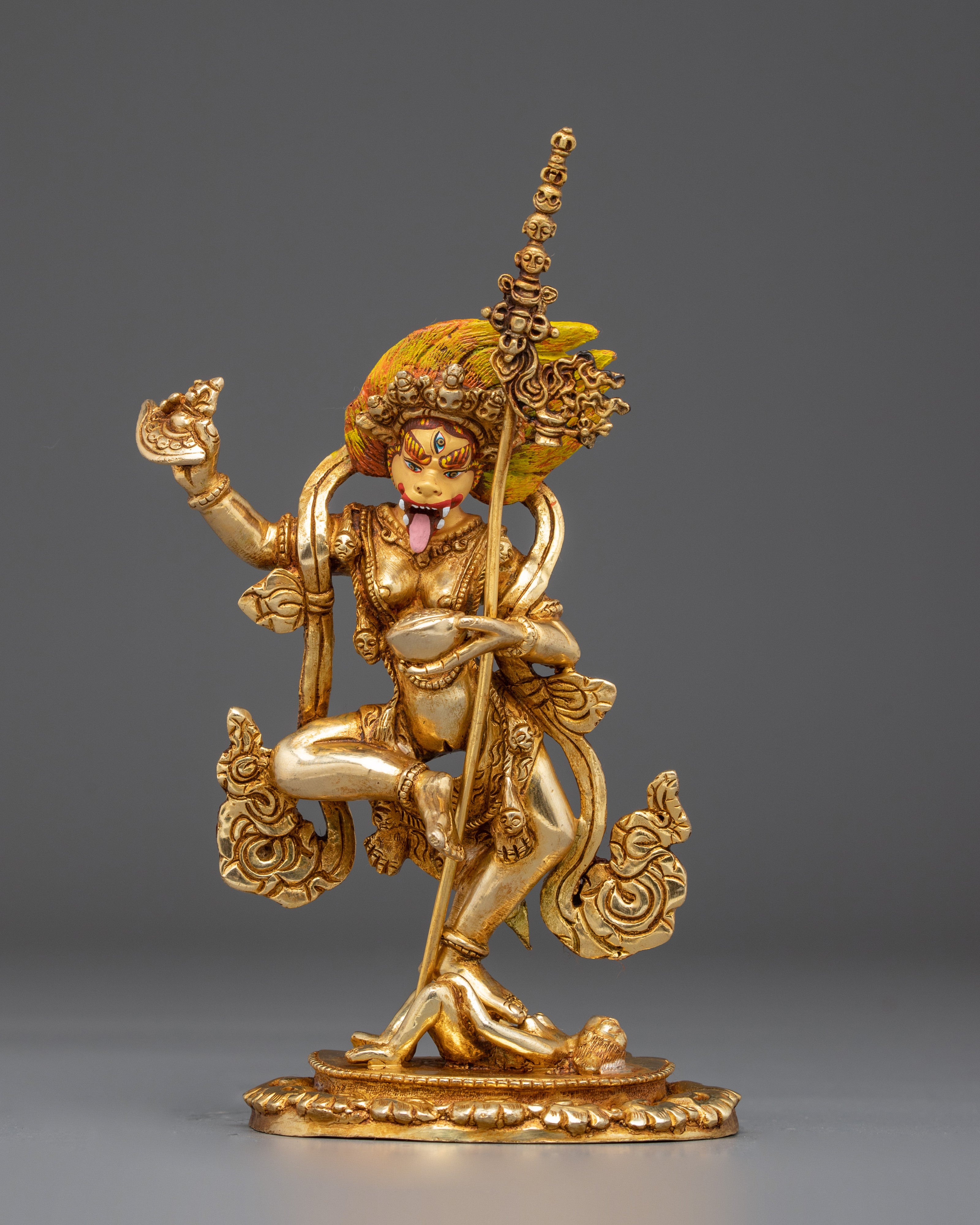 Lion-Faced Dakini Simhamukha Art | Fierce Protector and Dharma Defender