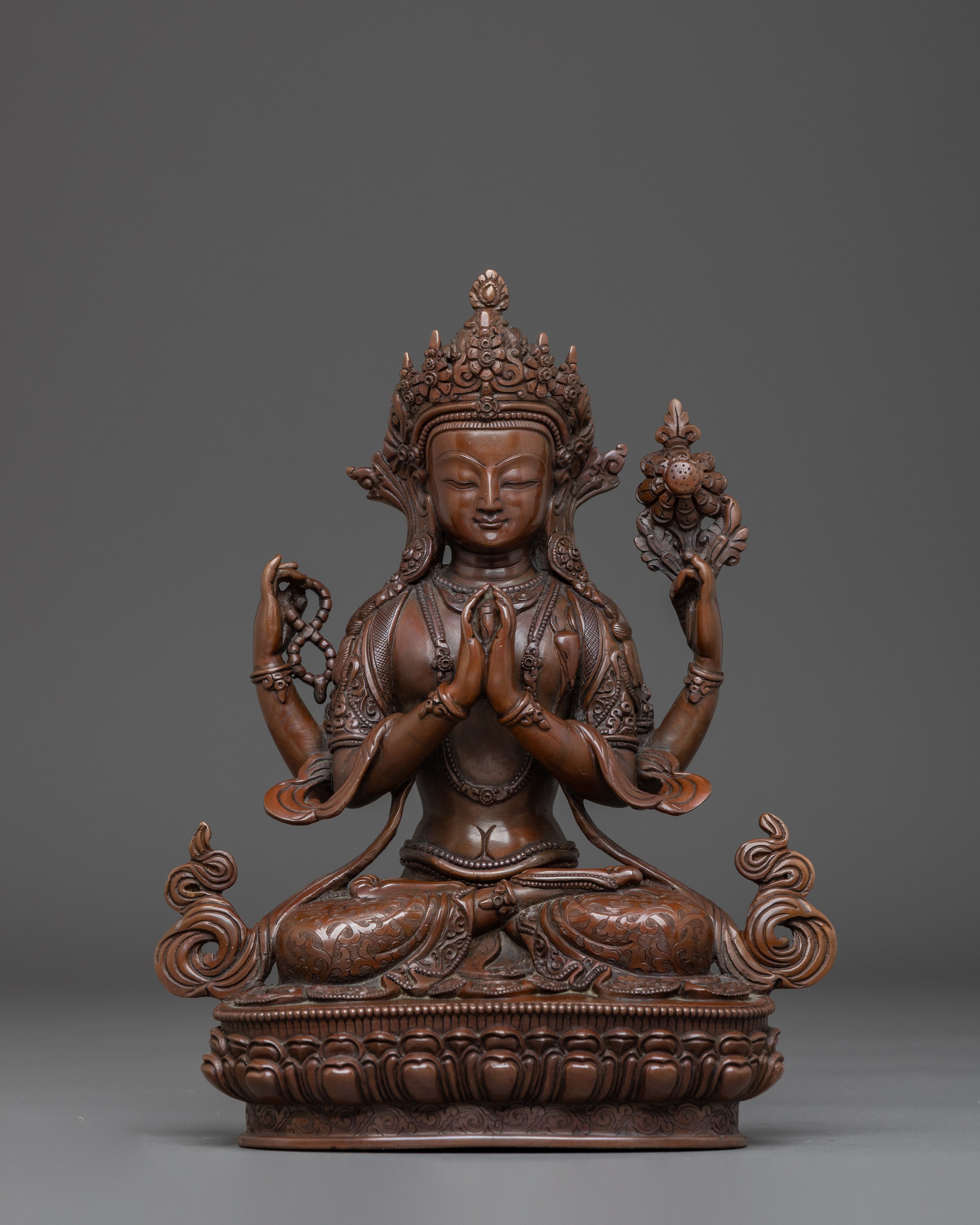 Bodhisattva of Compassion Chenrezig Handmade Statue