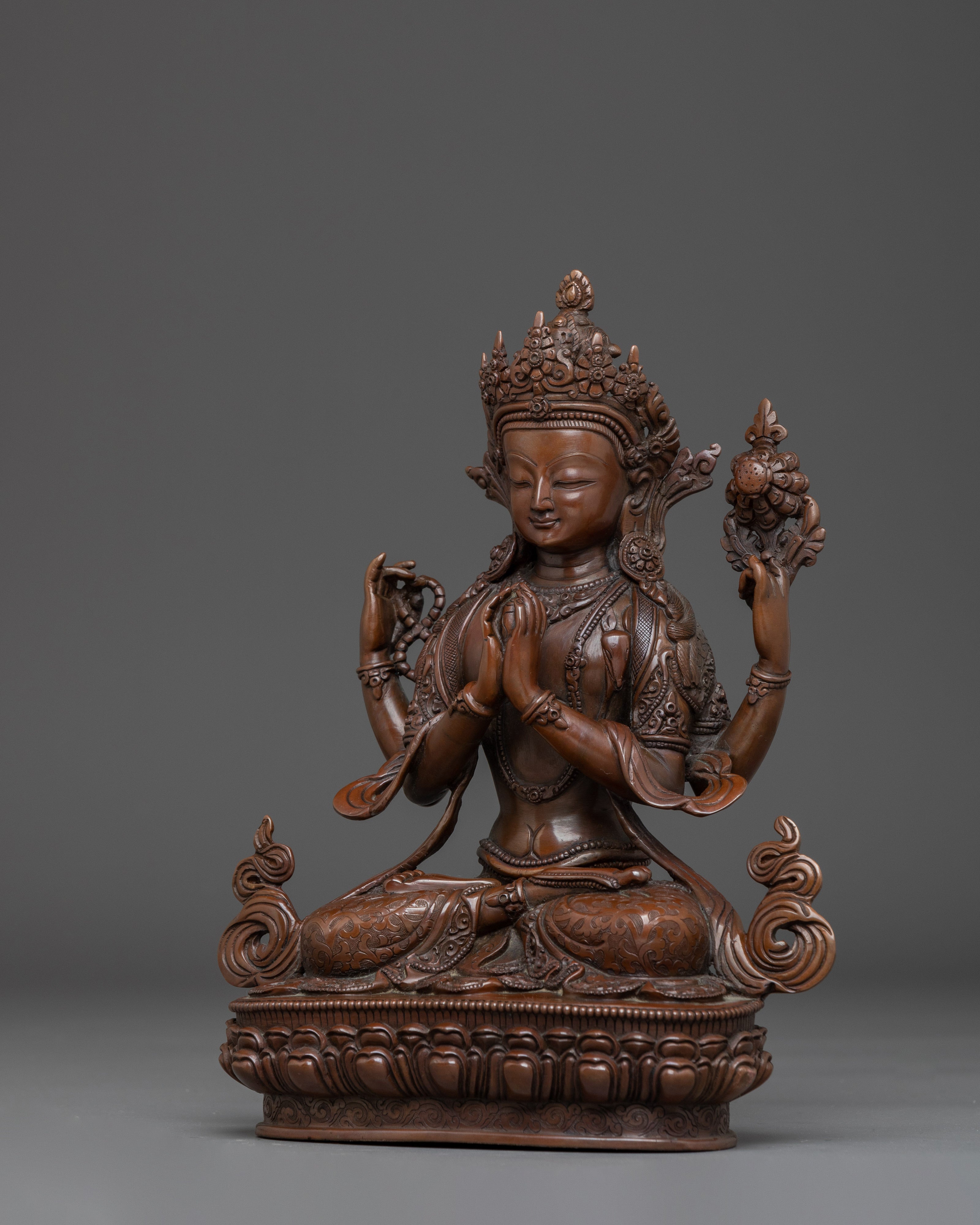 Bodhisattva of Compassion Chenrezig Handmade Statue