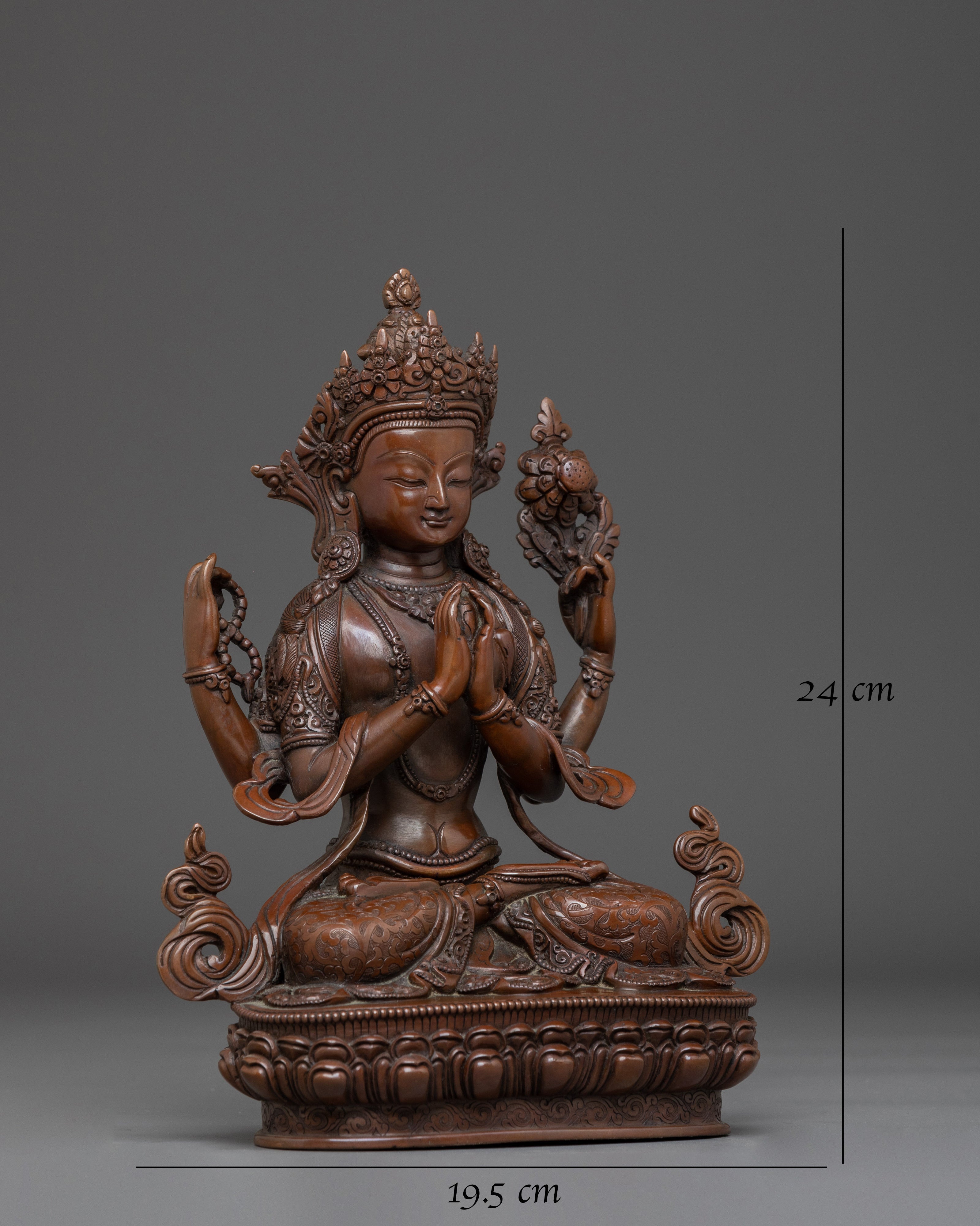 Bodhisattva of Compassion Chenrezig Handmade Statue