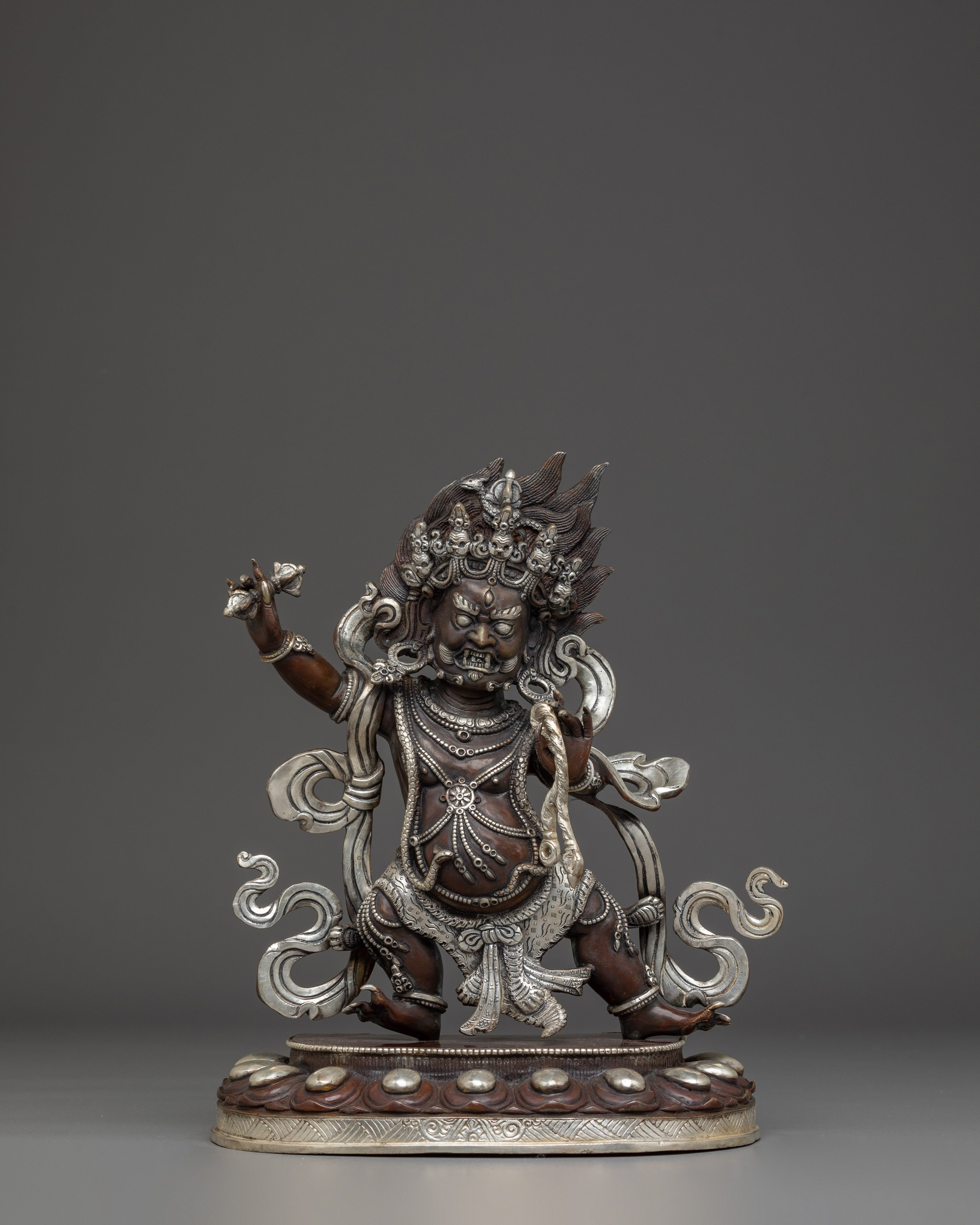 Himalayan Vajrapani Sculpture: Mighty Vajra-Hand of the Buddha