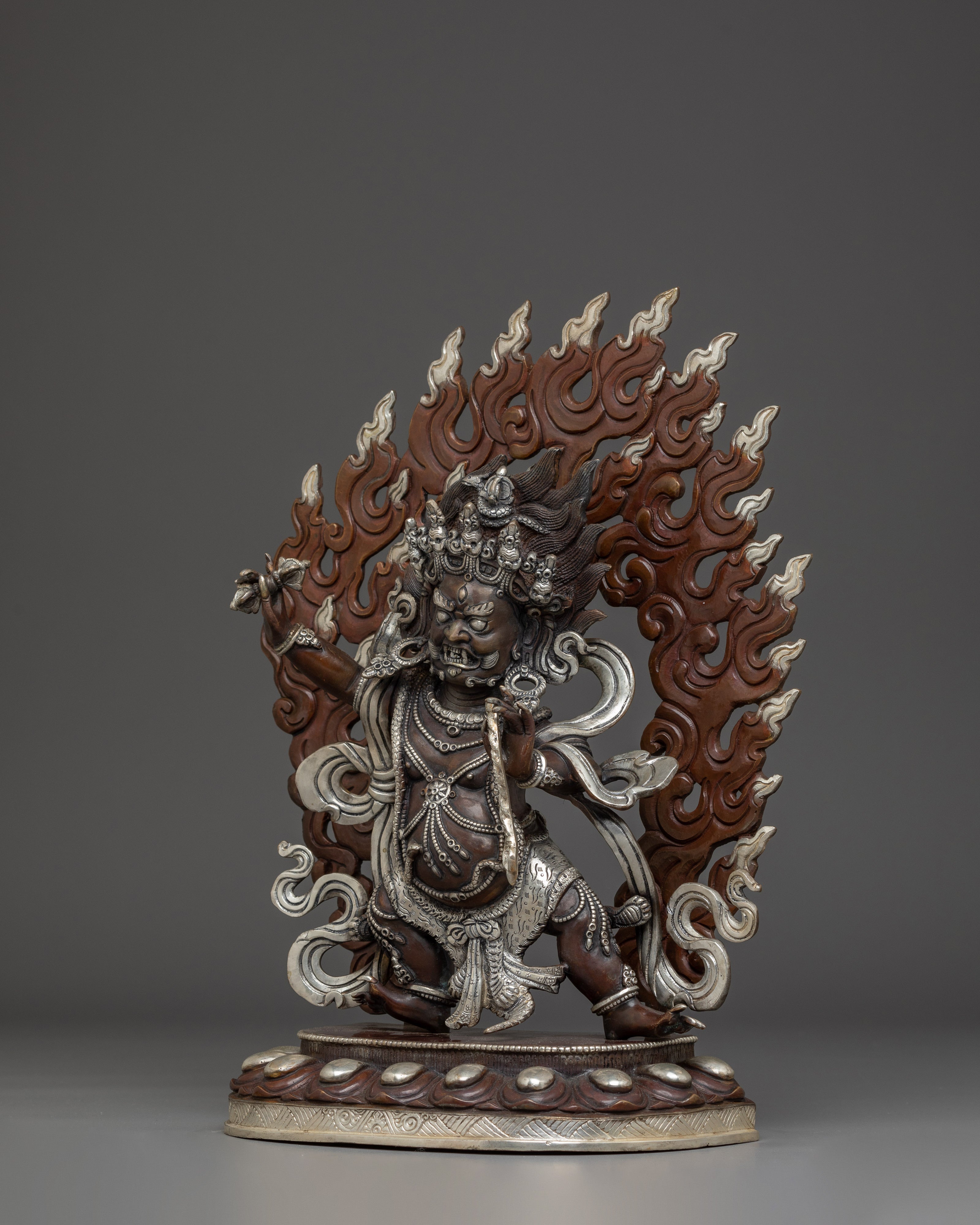 Himalayan Vajrapani Sculpture: Mighty Vajra-Hand of the Buddha