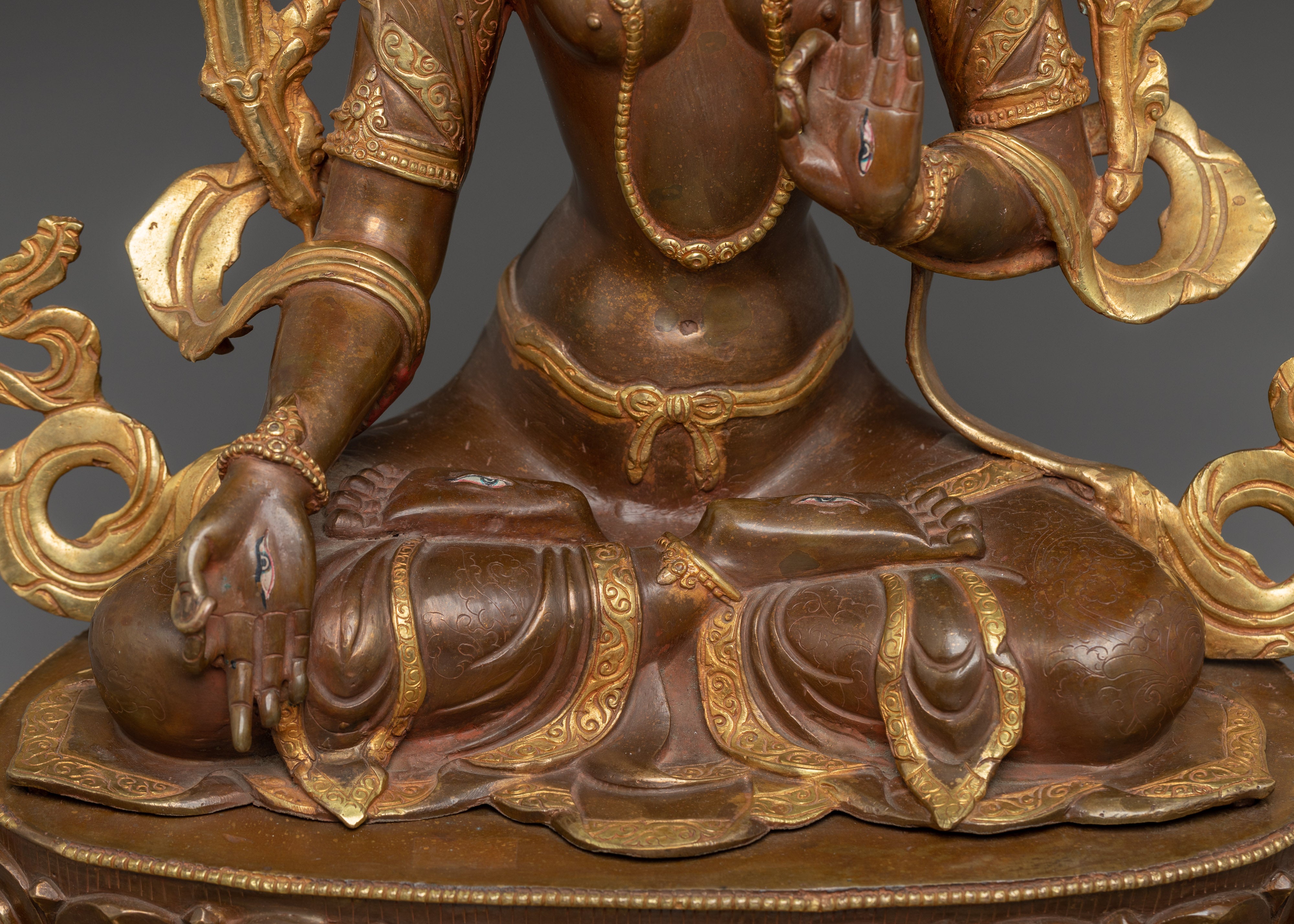 Handmade White Tara Statue: Compassionate Deity of Life