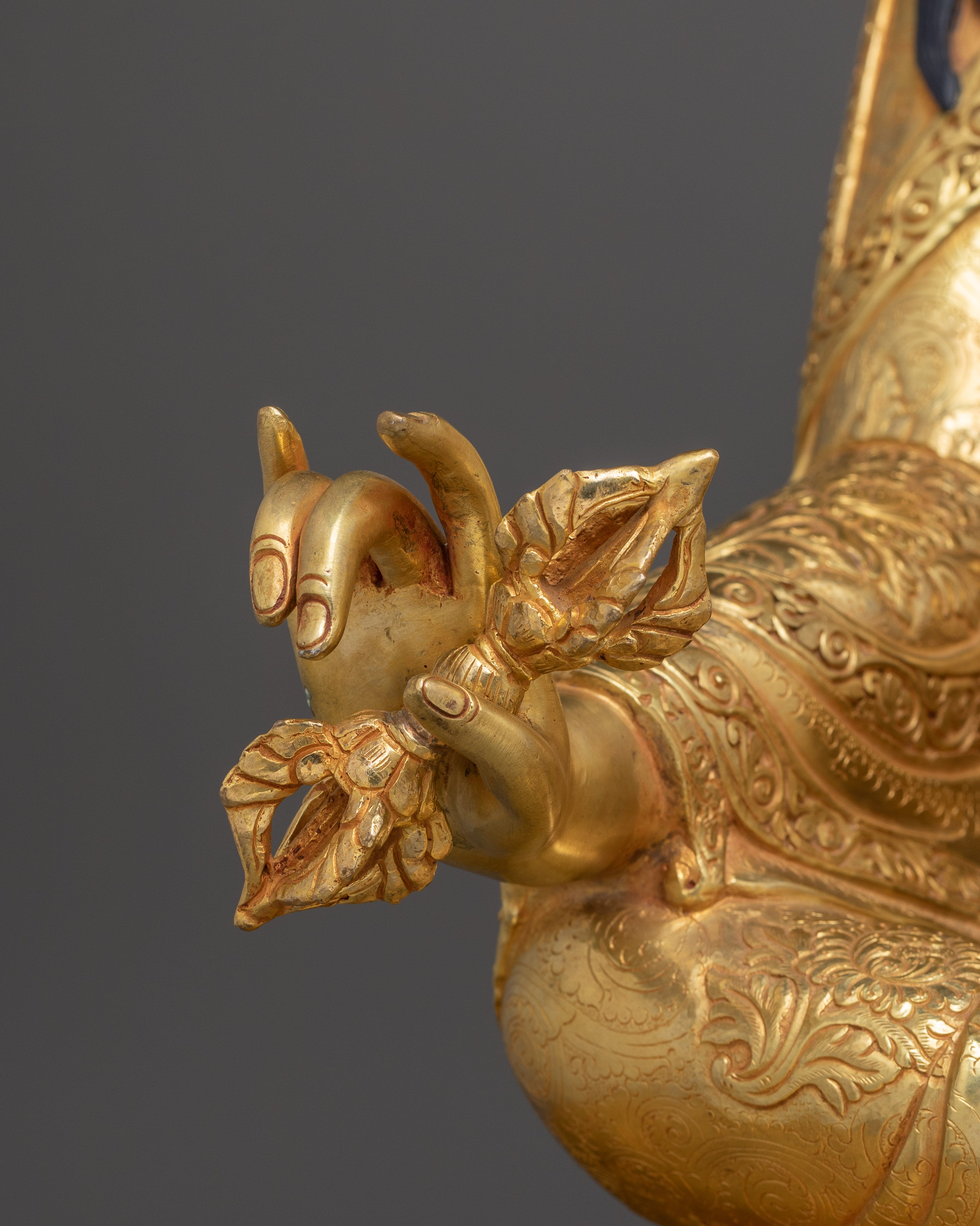 Statue of Vajra Master Guru Rinpoche | Padmasambhava Golden Sculpture