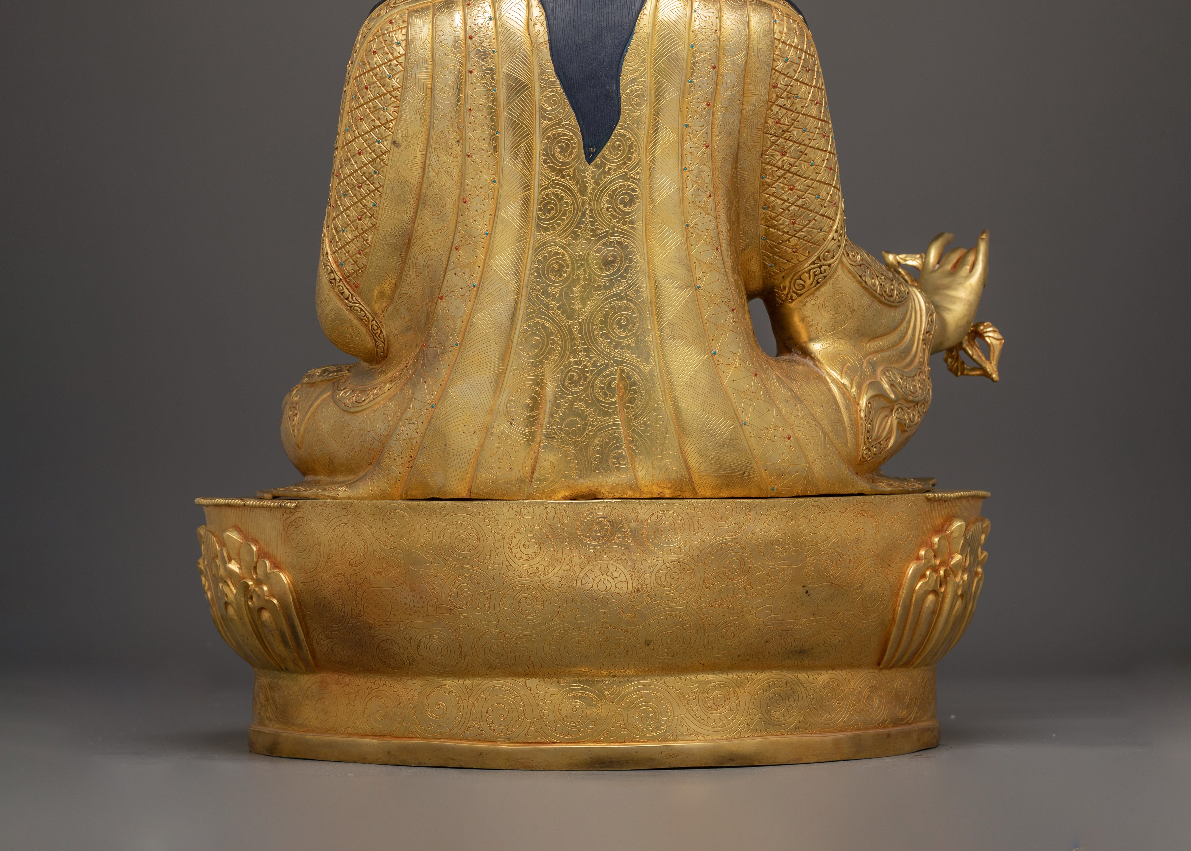 Statue of Vajra Master Guru Rinpoche | Padmasambhava Golden Sculpture