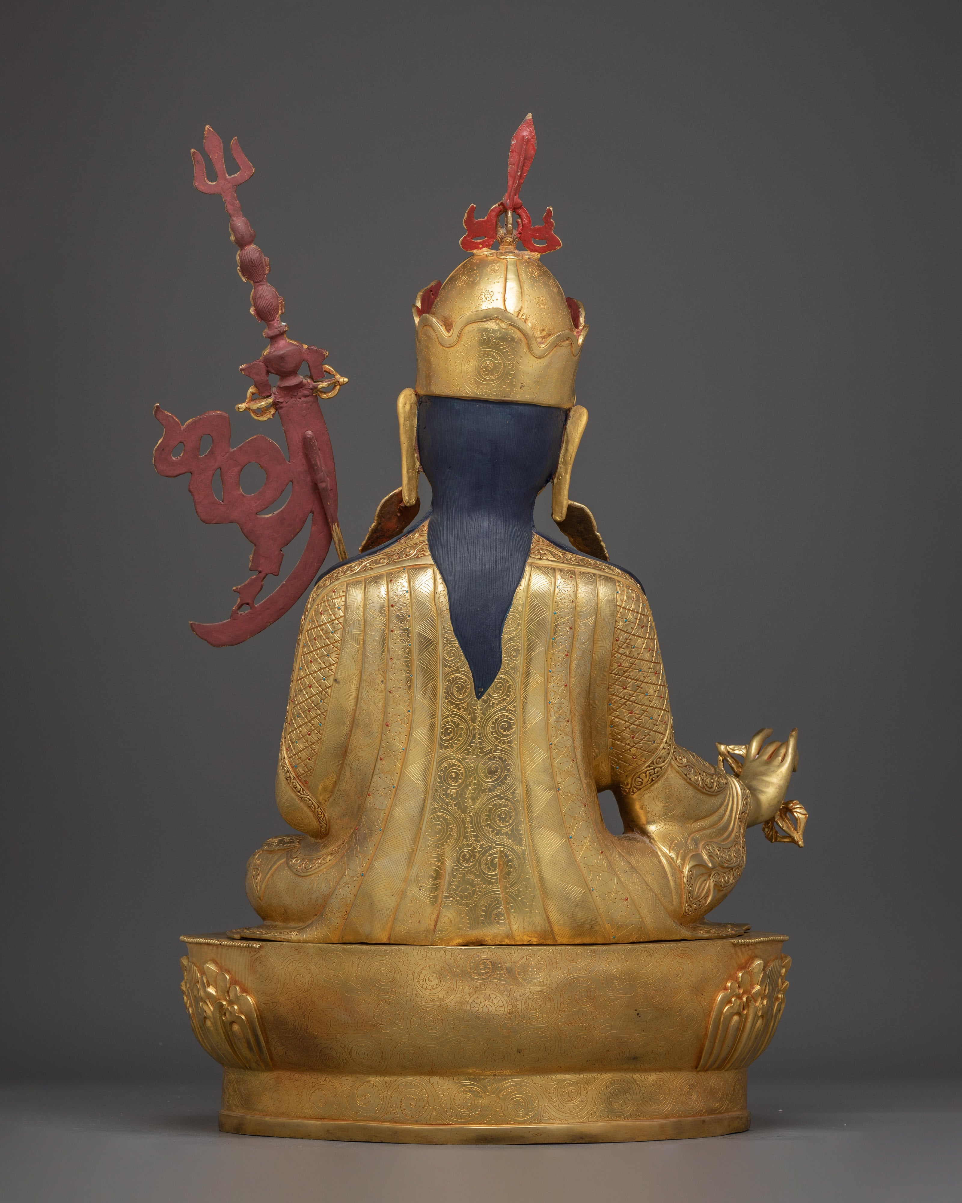 Statue of Vajra Master Guru Rinpoche | Padmasambhava Golden Sculpture