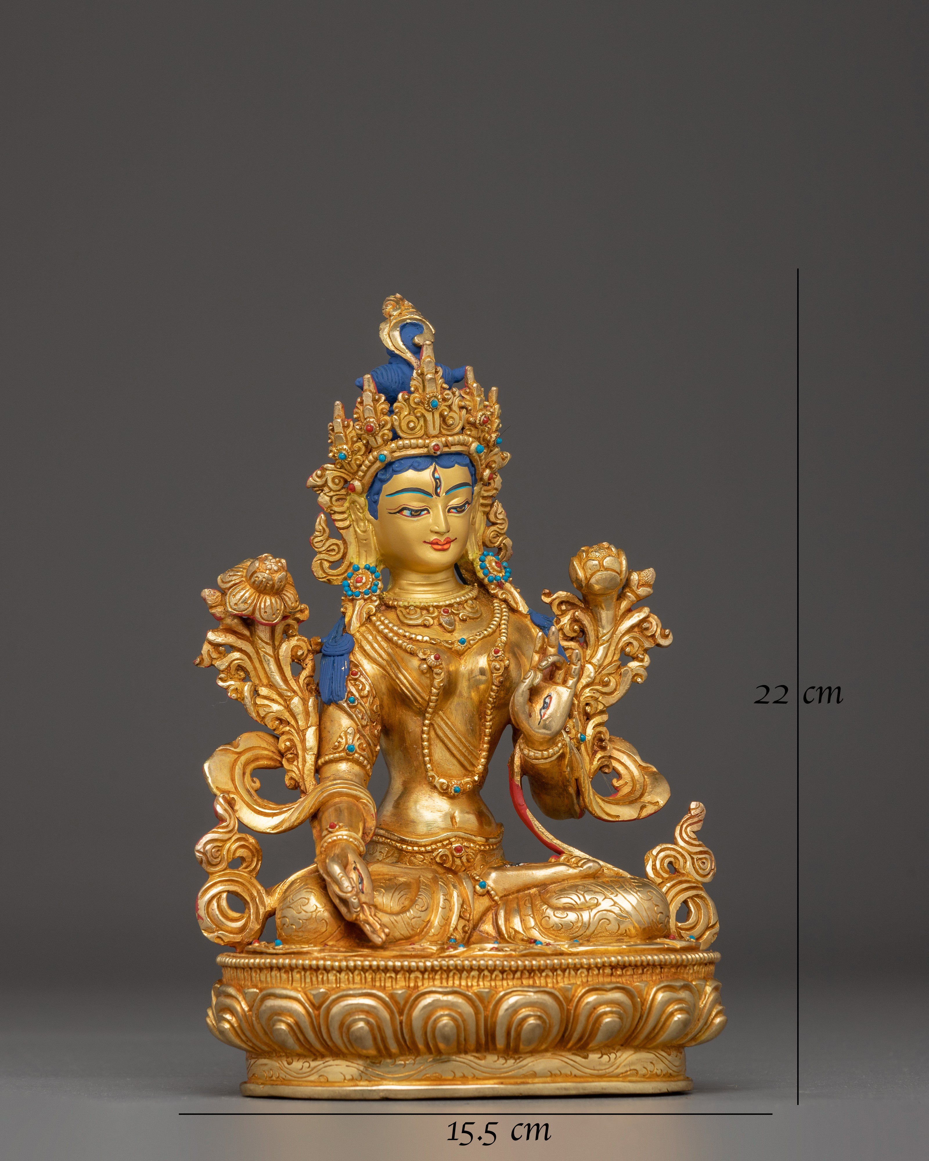 Seven-eyed Healing Goddess White Tara Statue