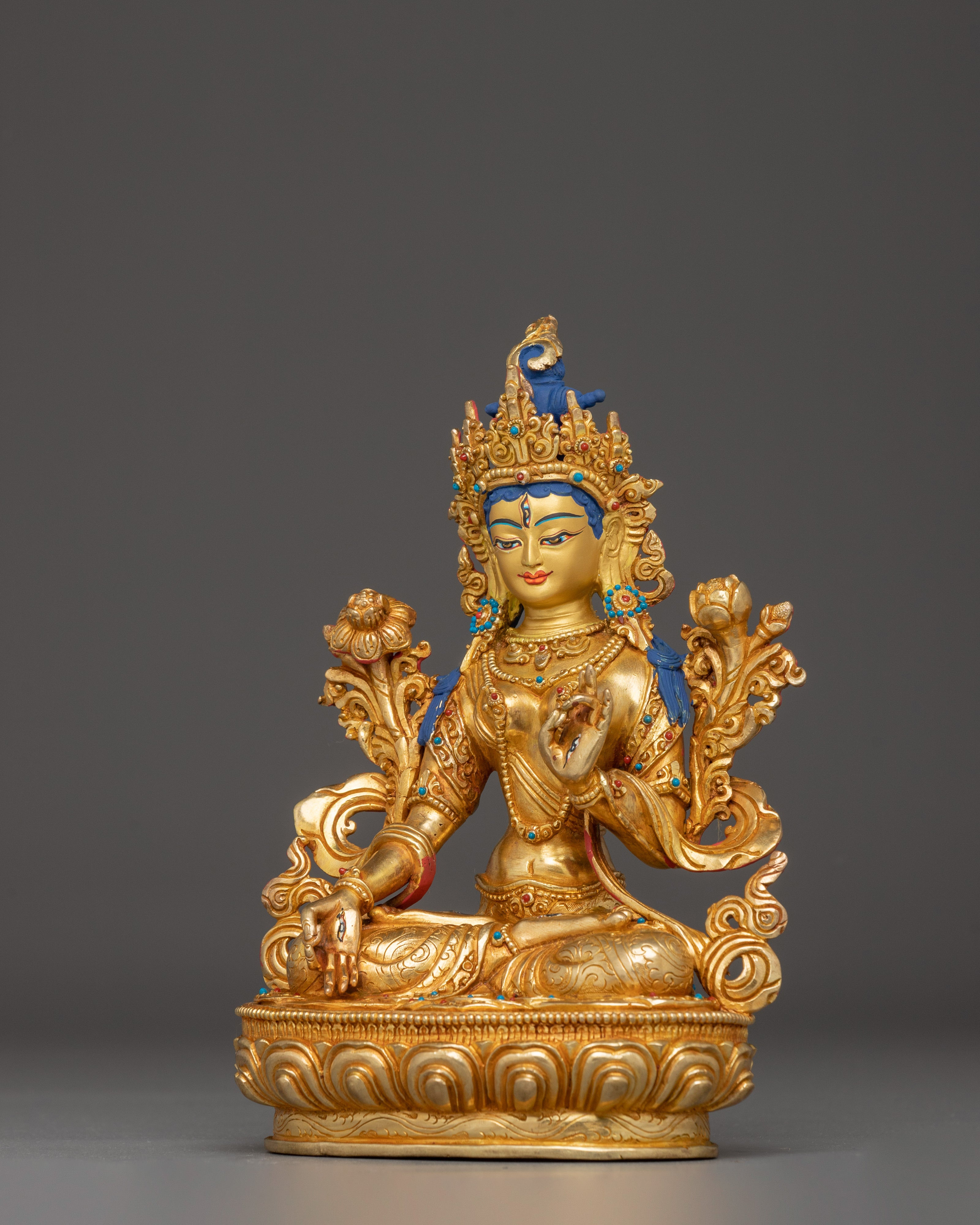Seven-eyed Healing Goddess White Tara Statue