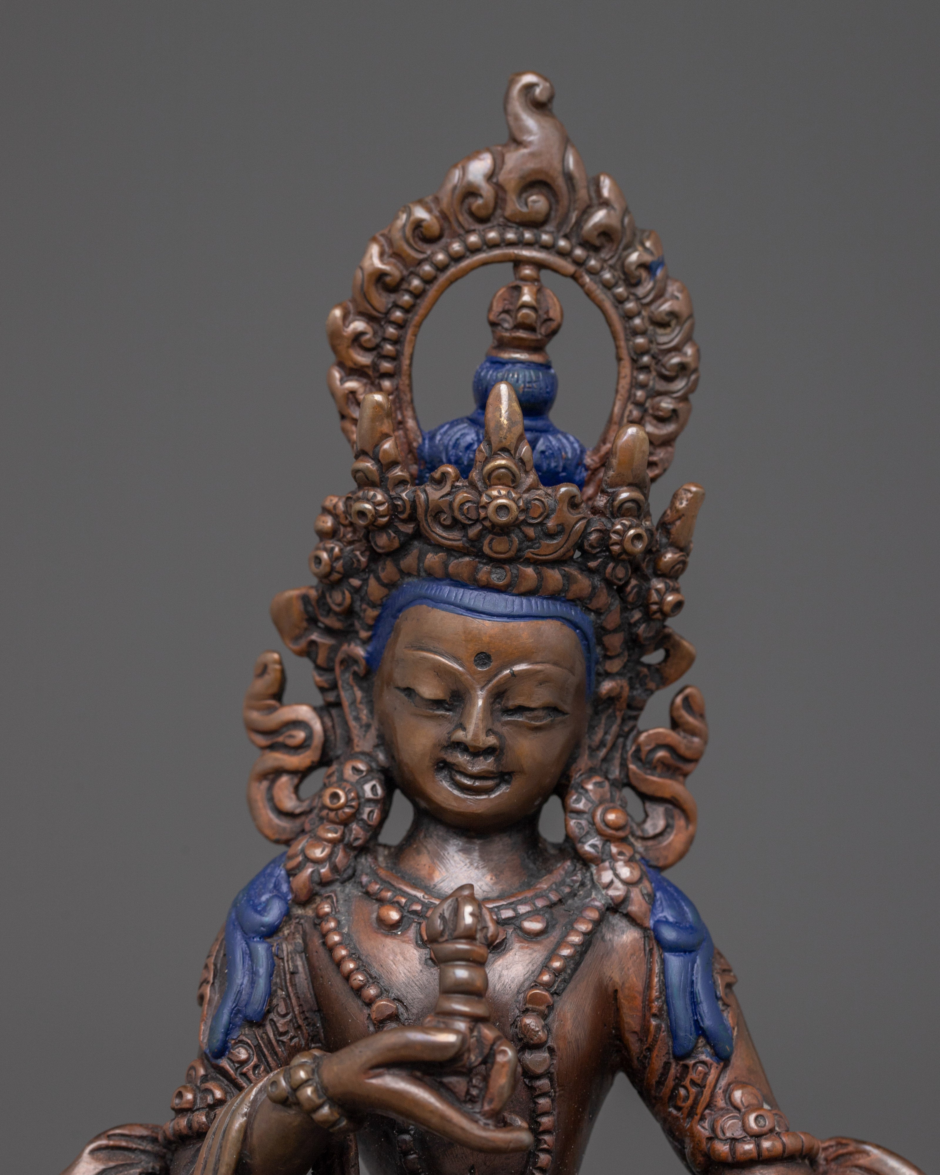 Handmade Copper Statue of Vajrasattva | Dorje Sempa - Symbol of Purification