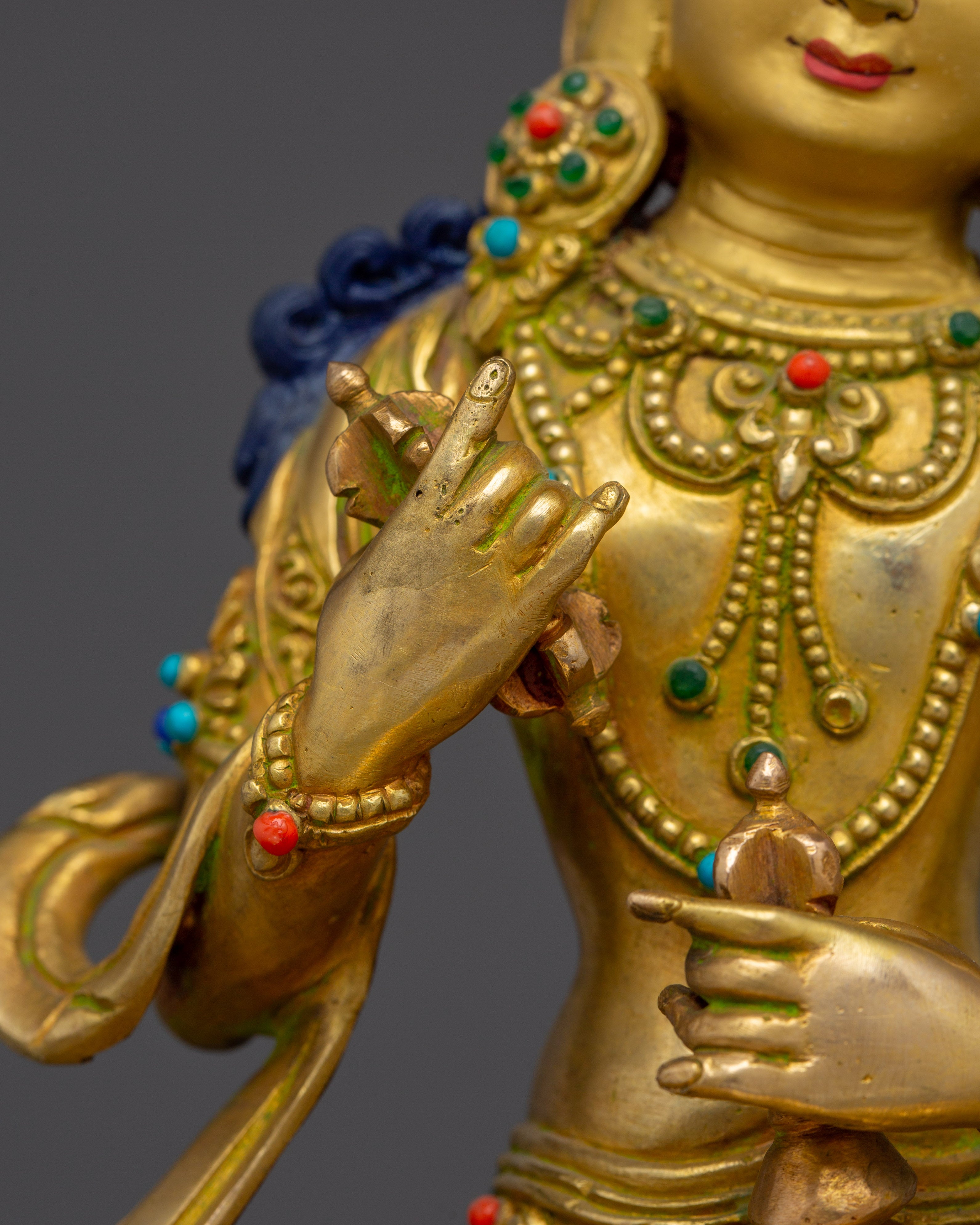 Statue of Vajrasattva With Throne: Bodhisattva of Purification