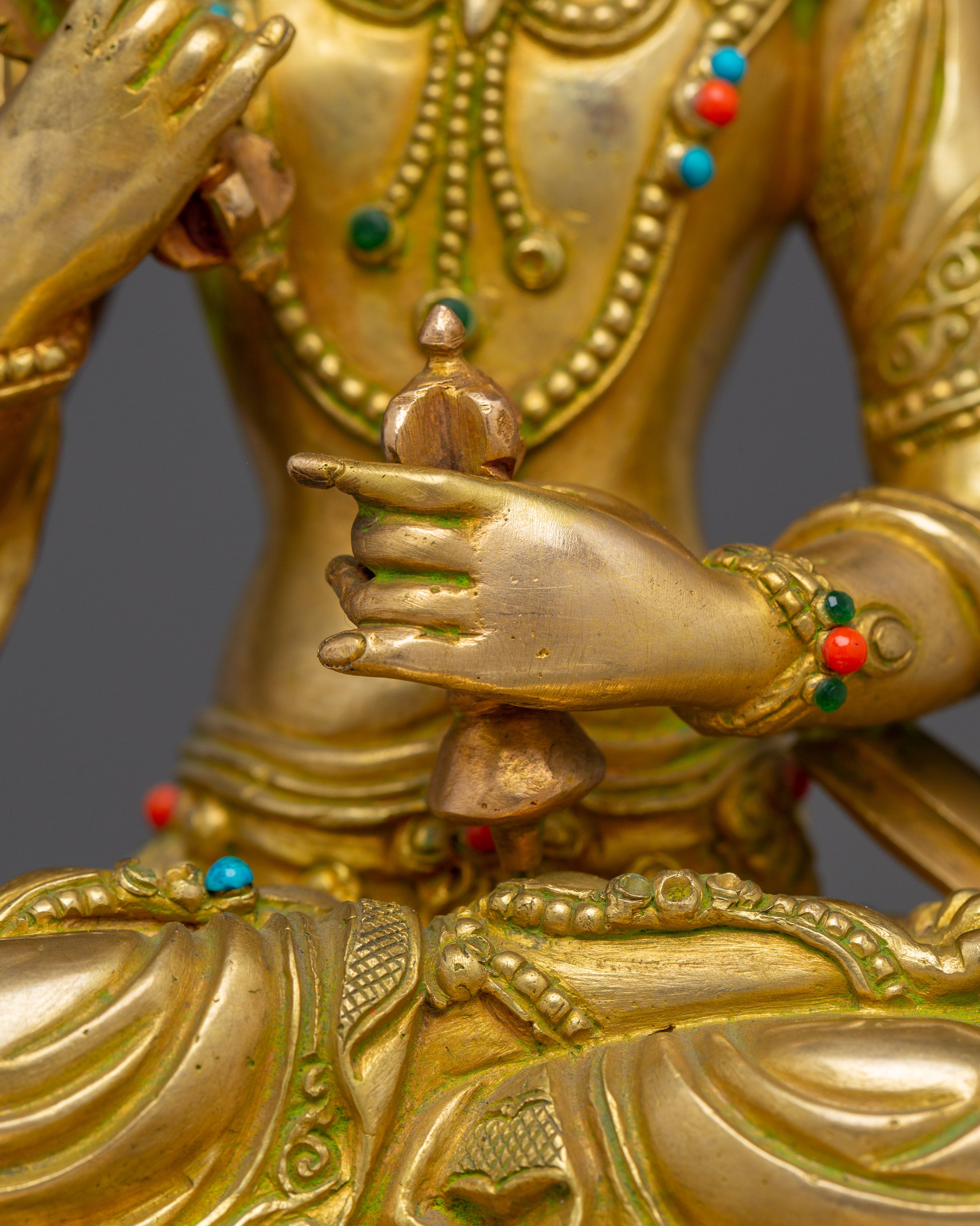 Statue of Vajrasattva With Throne: Bodhisattva of Purification