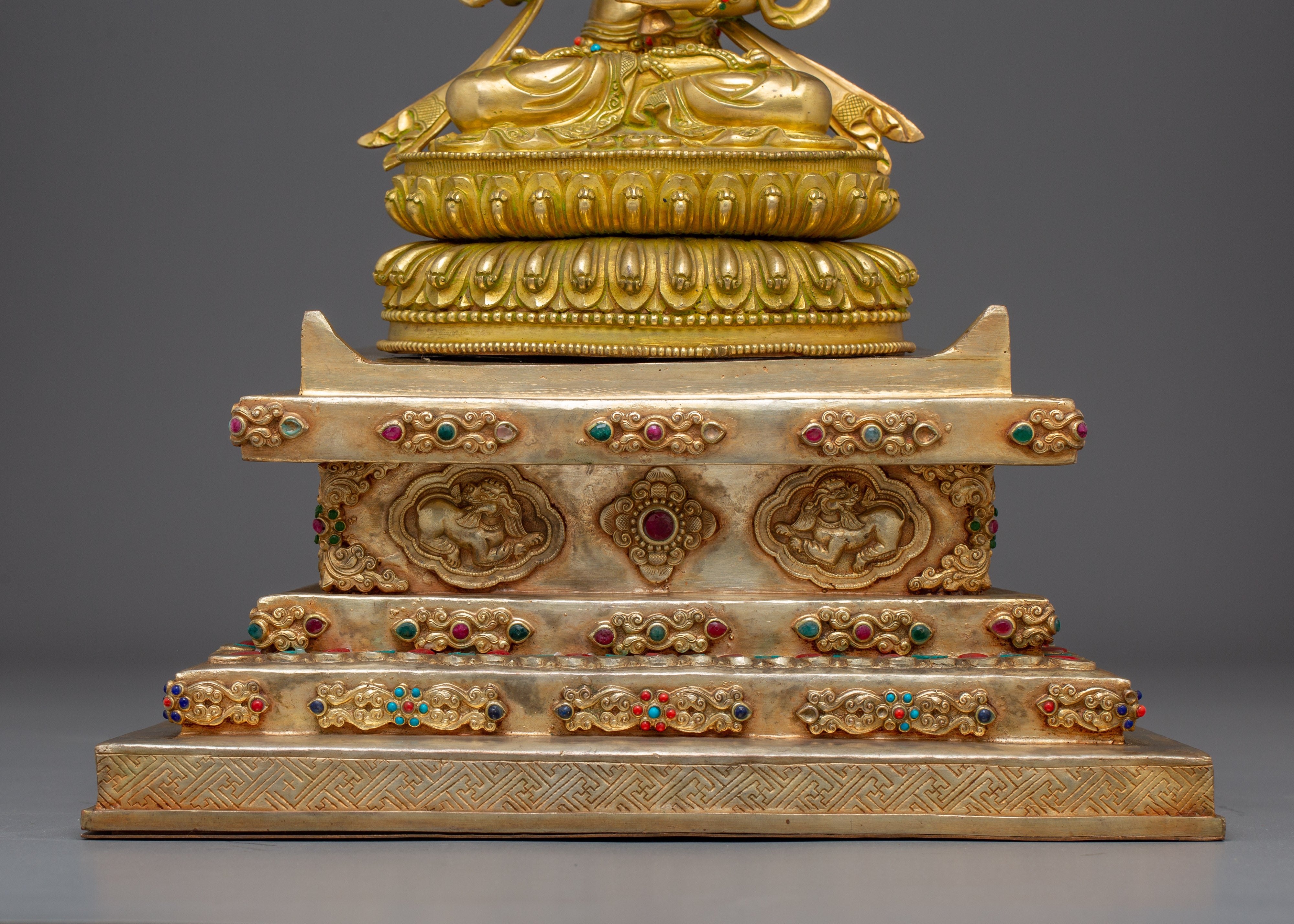 Statue of Vajrasattva With Throne: Bodhisattva of Purification