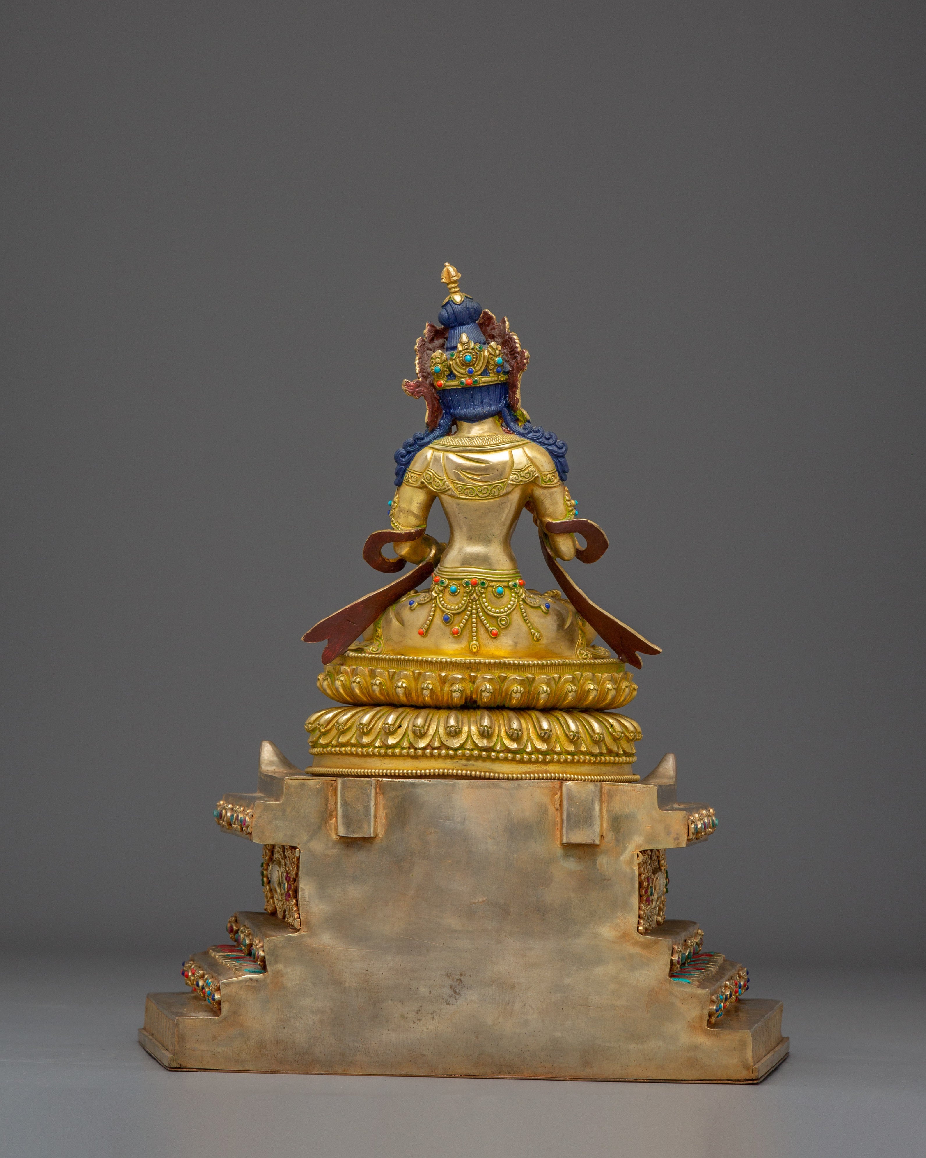 Statue of Vajrasattva With Throne: Bodhisattva of Purification