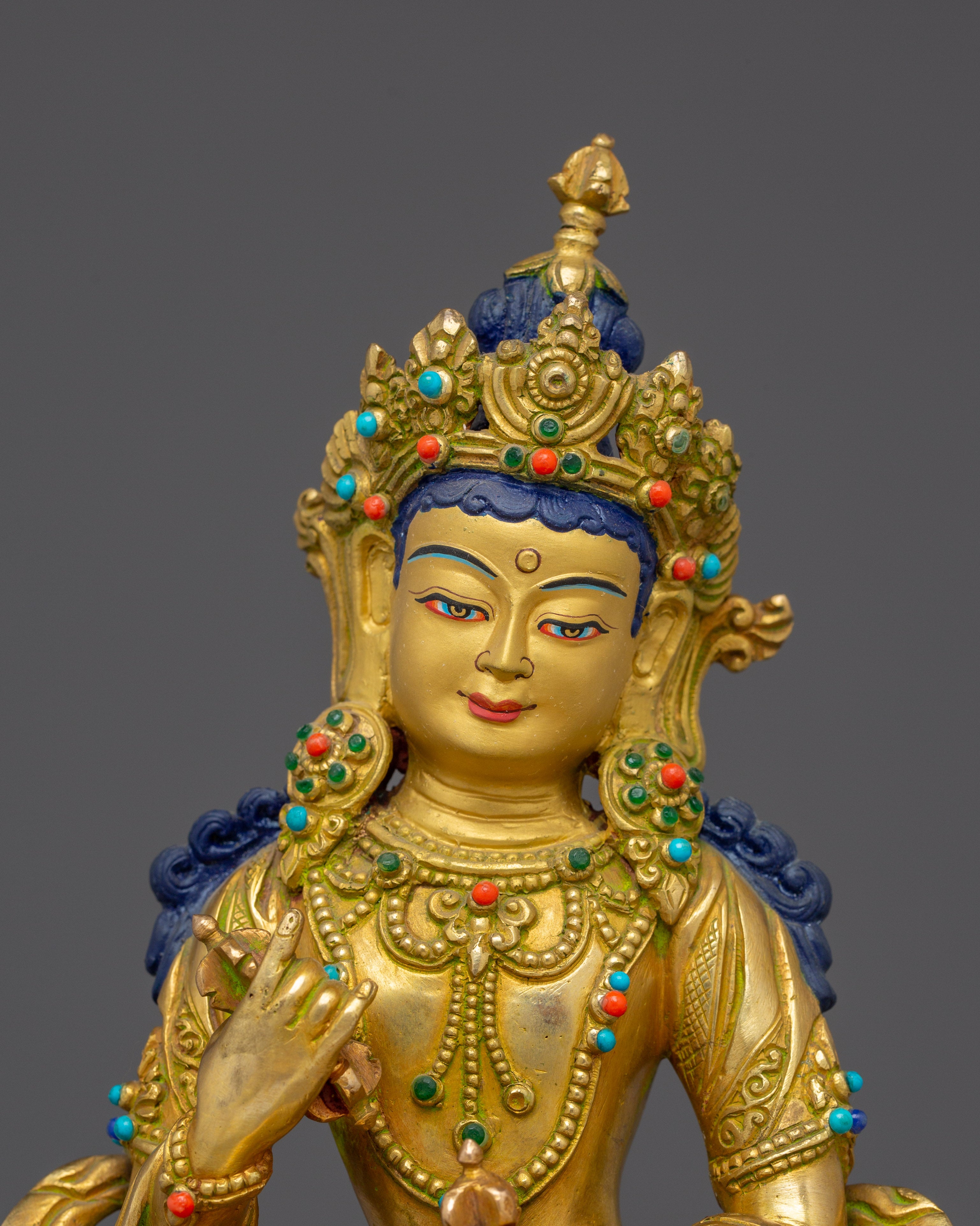 Statue of Vajrasattva With Throne: Bodhisattva of Purification