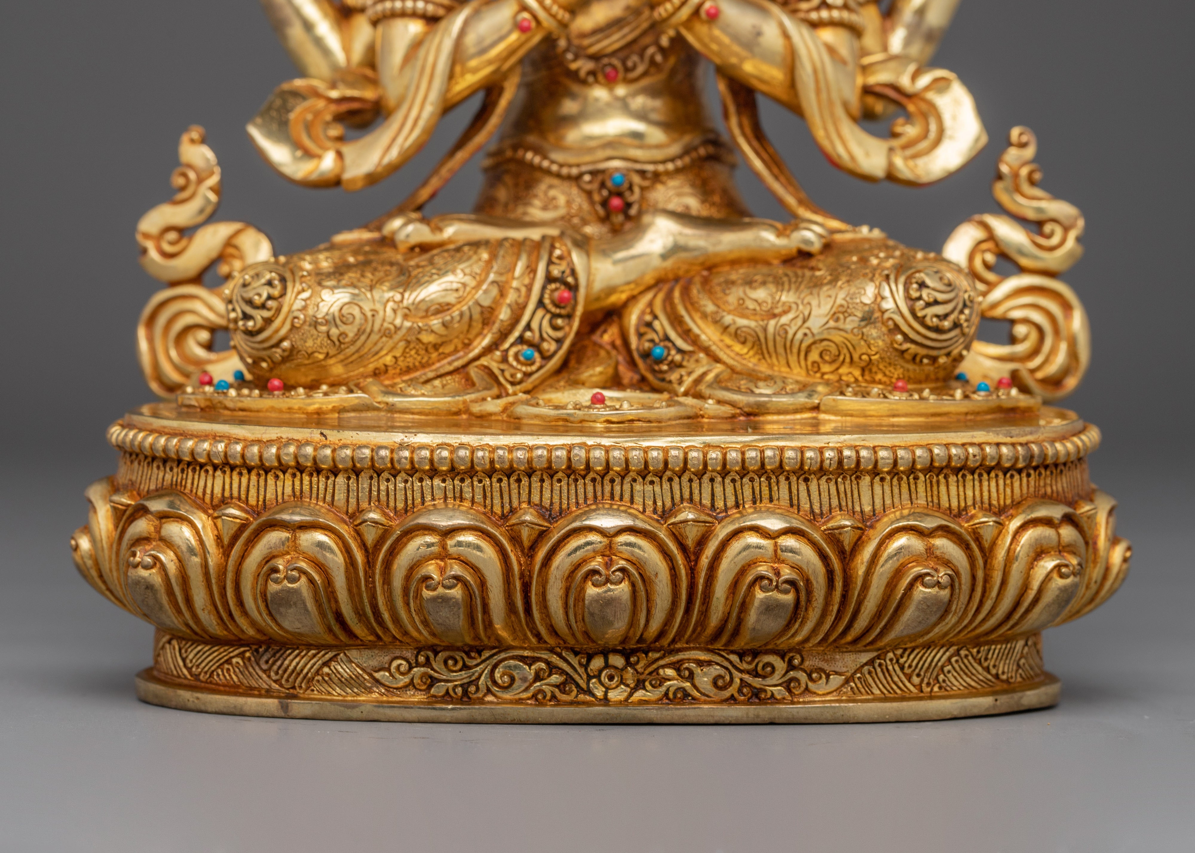 Golden Chenrezig Statue: The Bodhisattva of Compassion