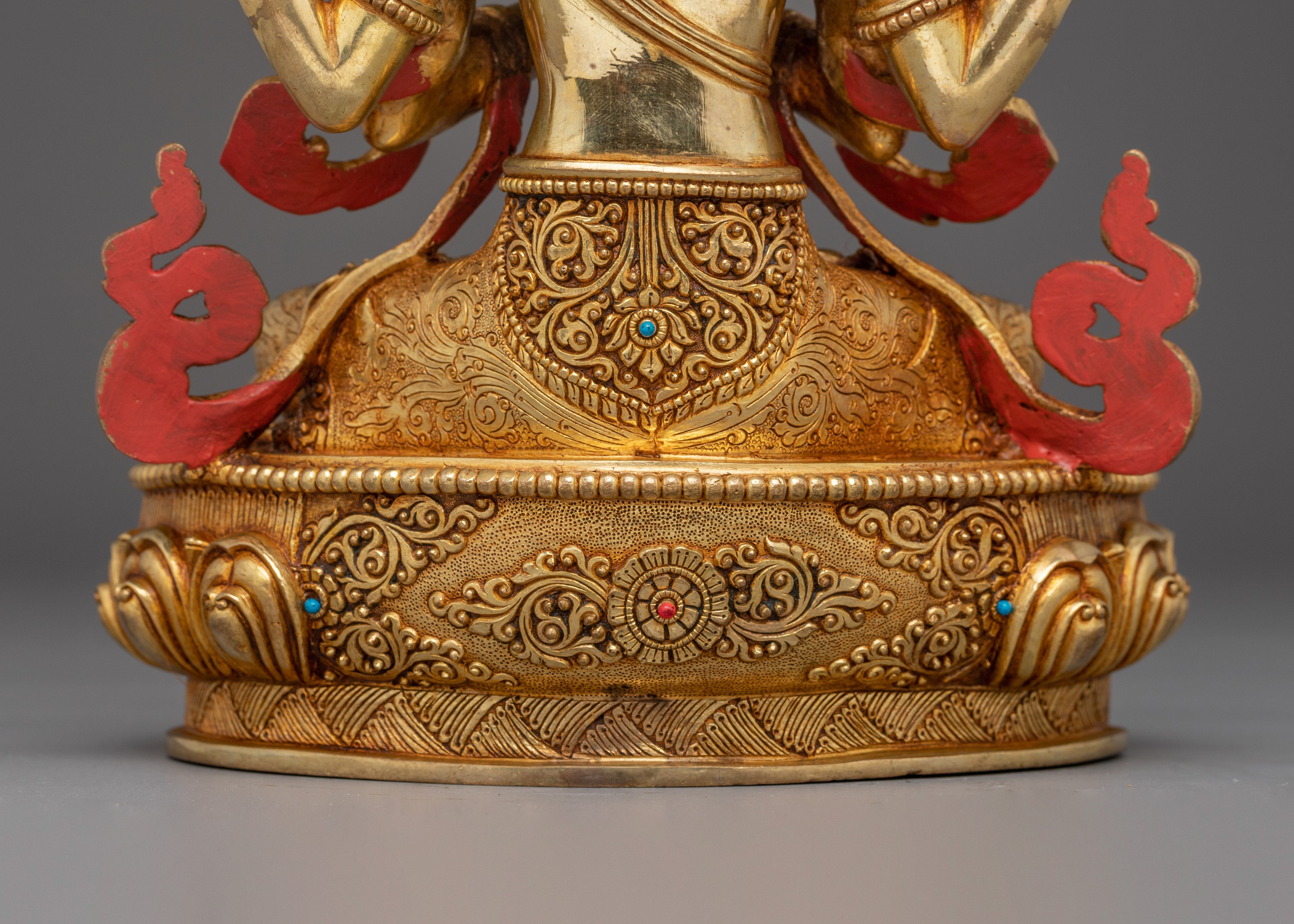 Golden Chenrezig Statue: The Bodhisattva of Compassion