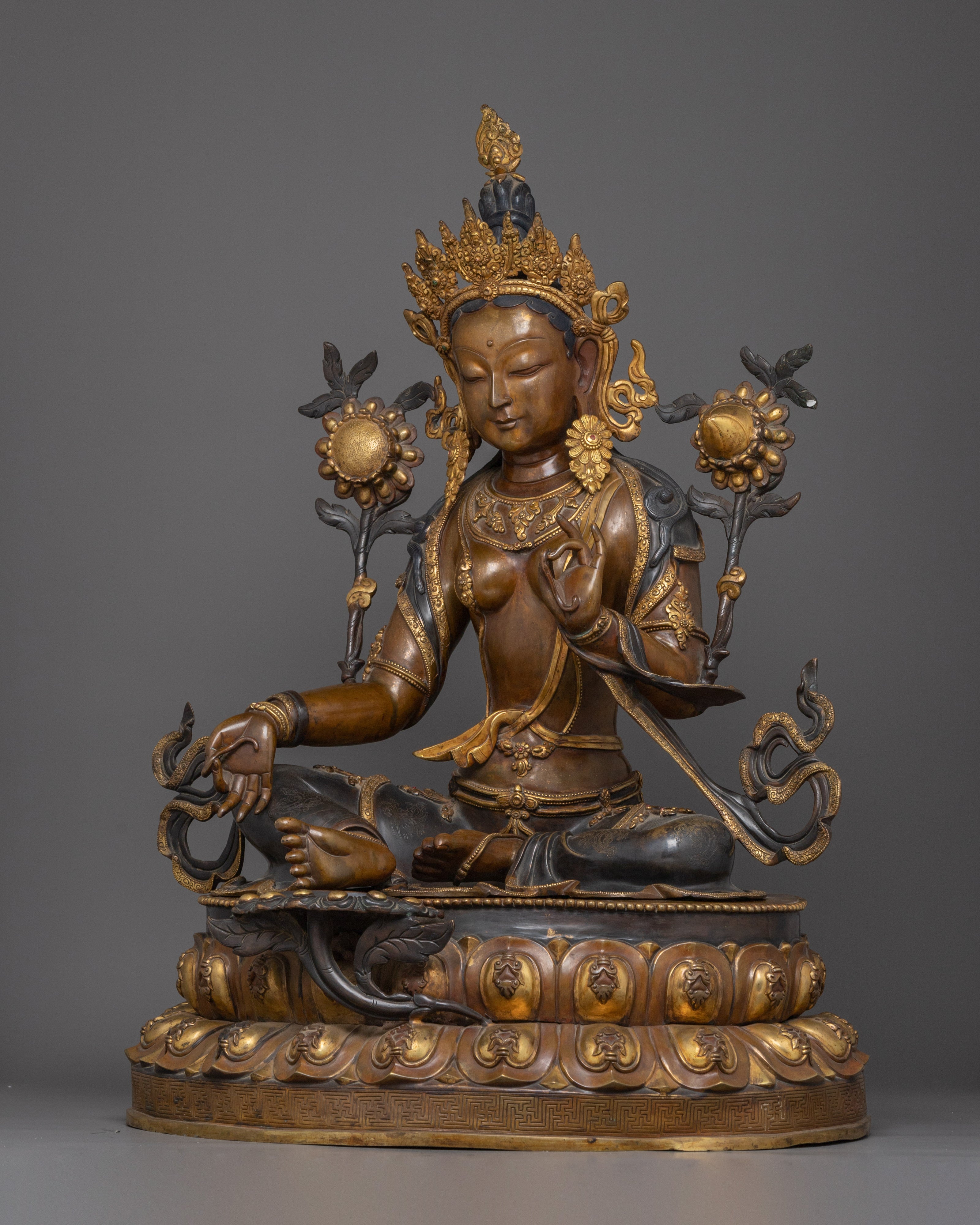 Handmade Statue of Mother Green Tara | Mother of All Buddhas