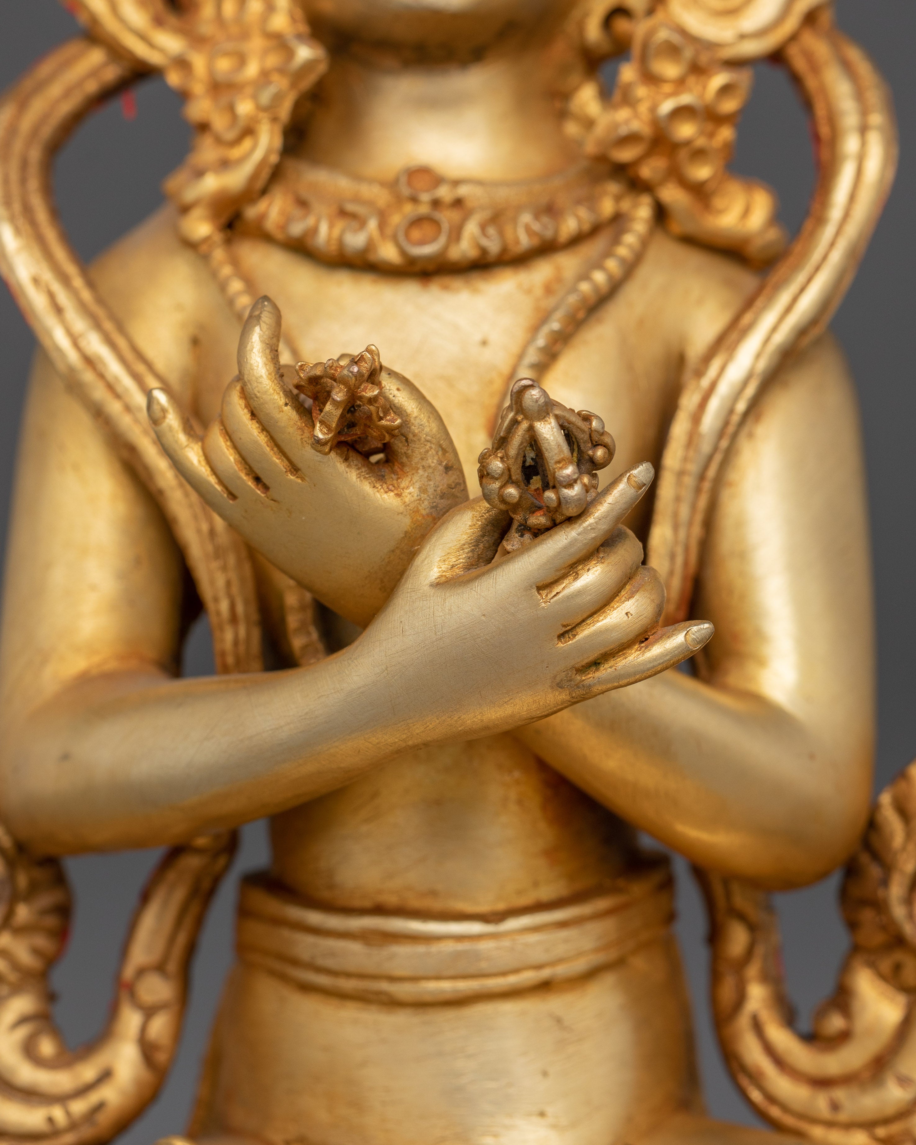 Vajradhara and White Tara Statue Set