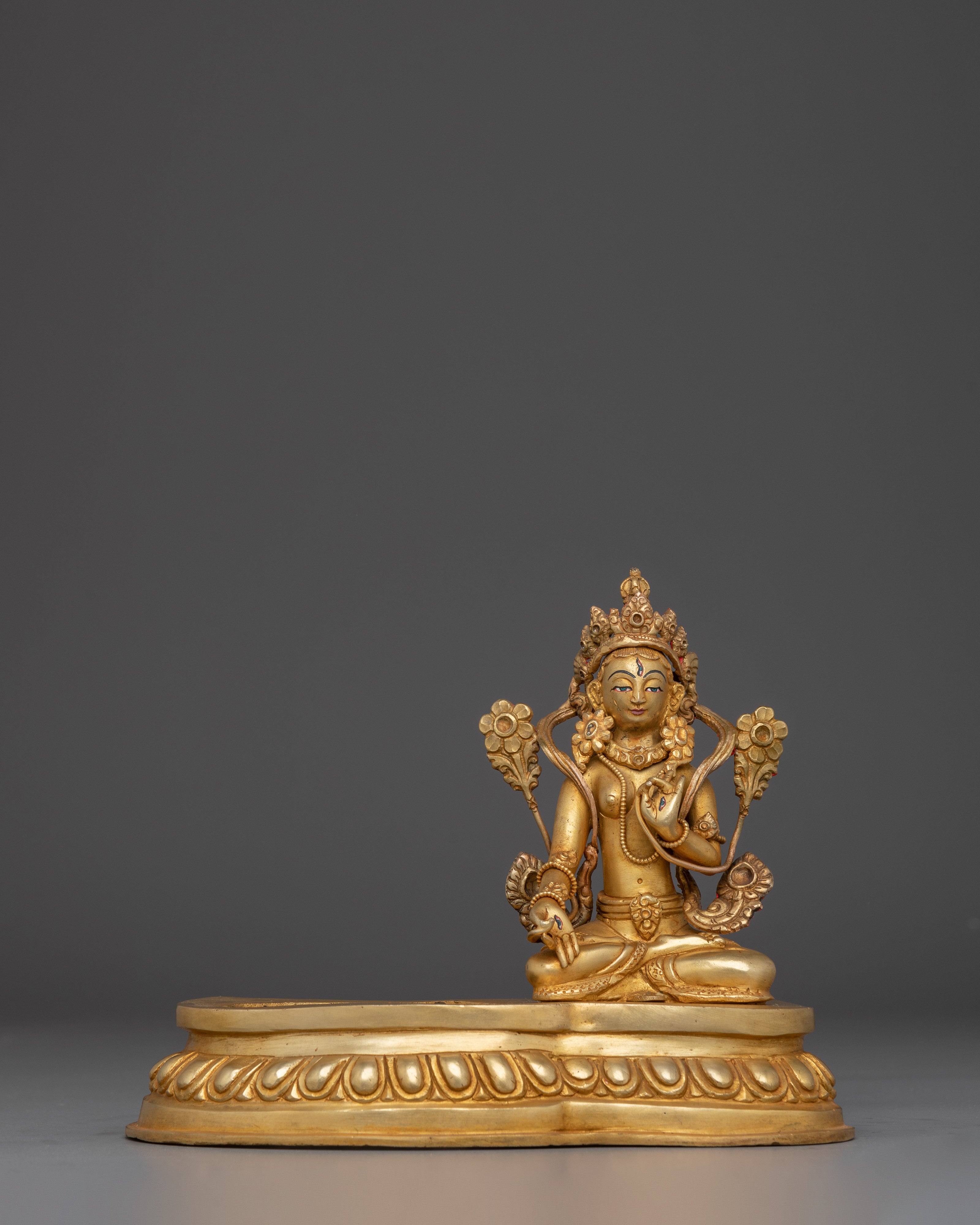 Vajradhara and White Tara Statue Set