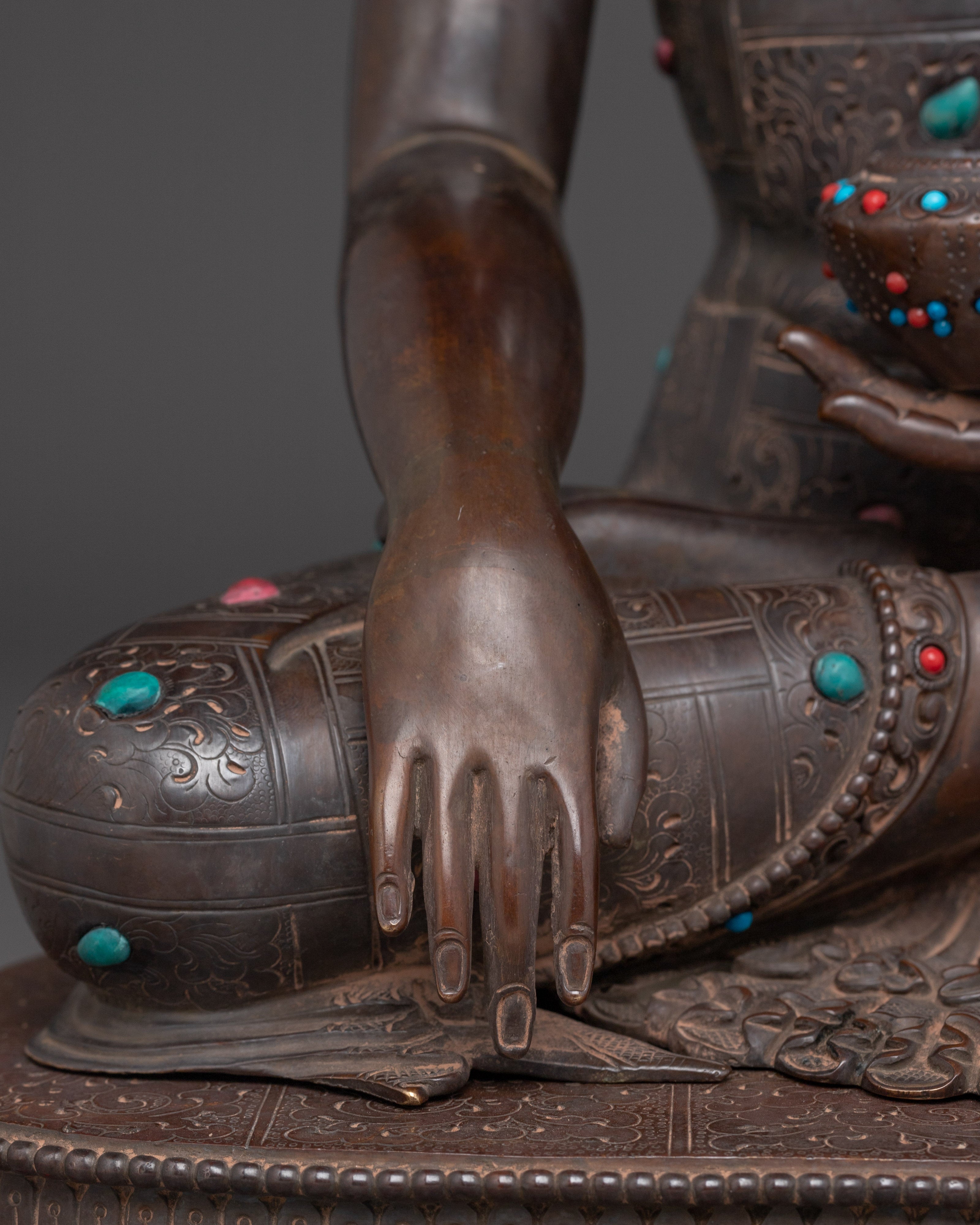 Oxidized Shakyamuni Buddha Art - Traditional Artwork