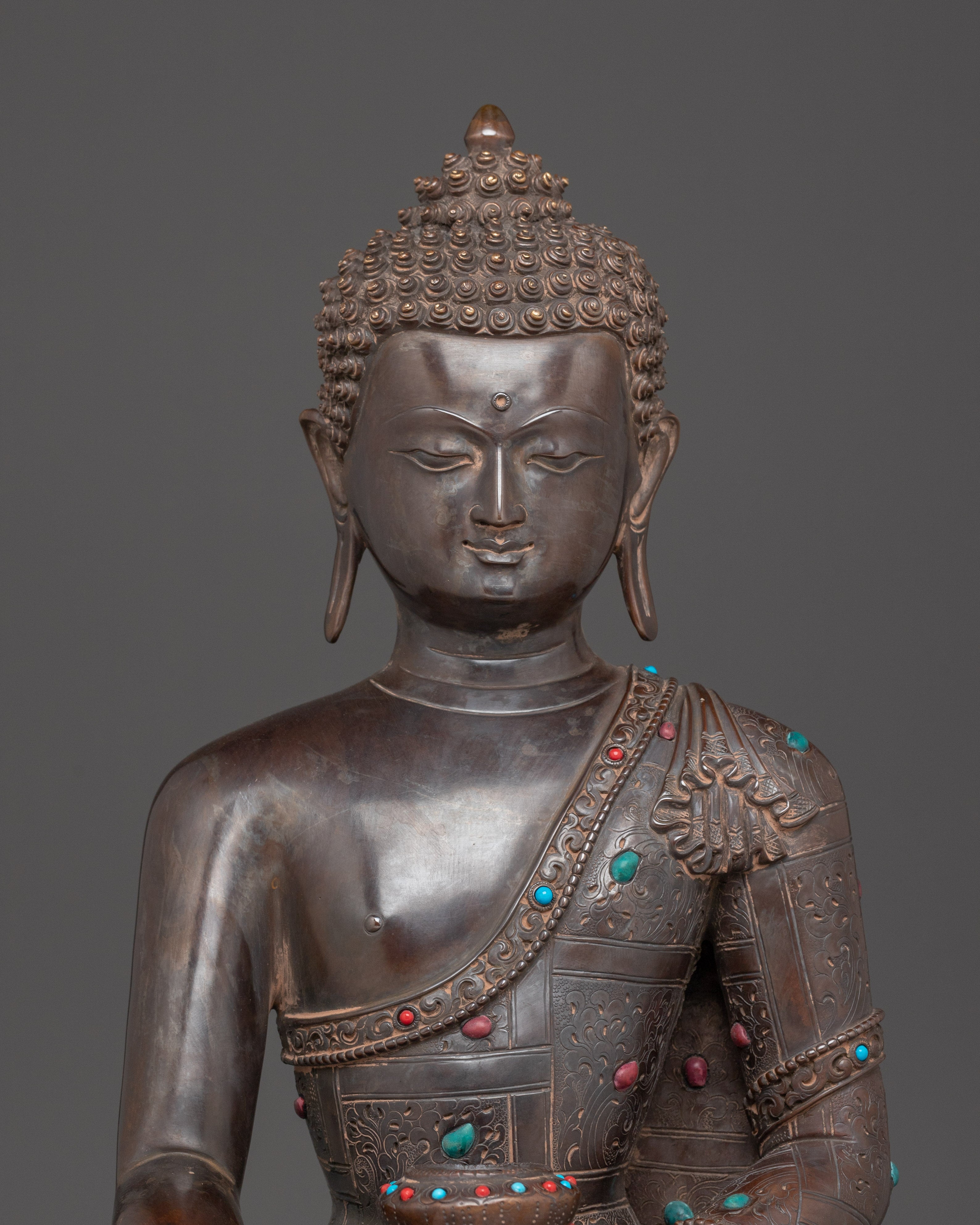 Oxidized Shakyamuni Buddha Art - Traditional Artwork