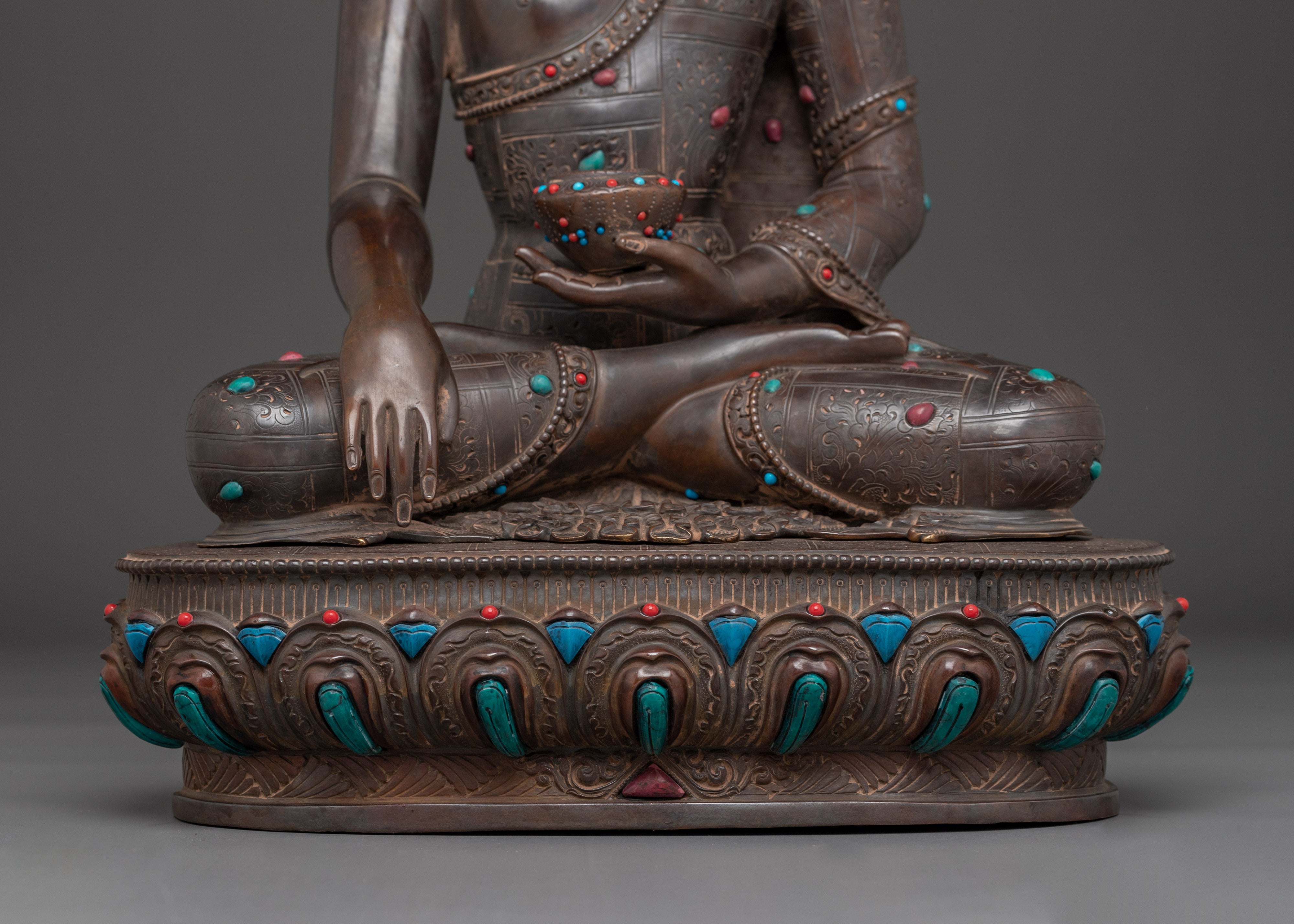 Oxidized Shakyamuni Buddha Art - Traditional Artwork