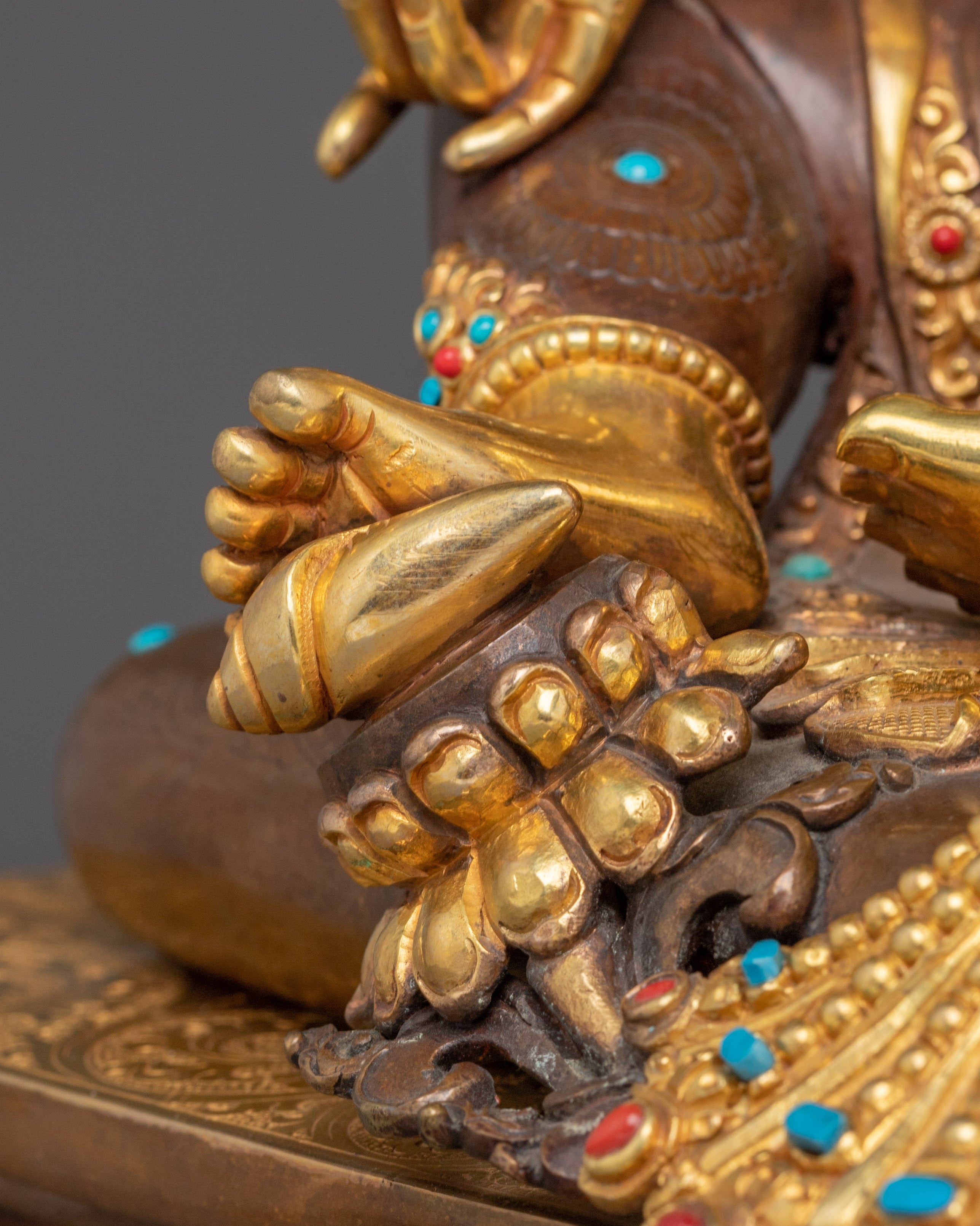 Dzambhala on Throne - Buddhist Wealth God