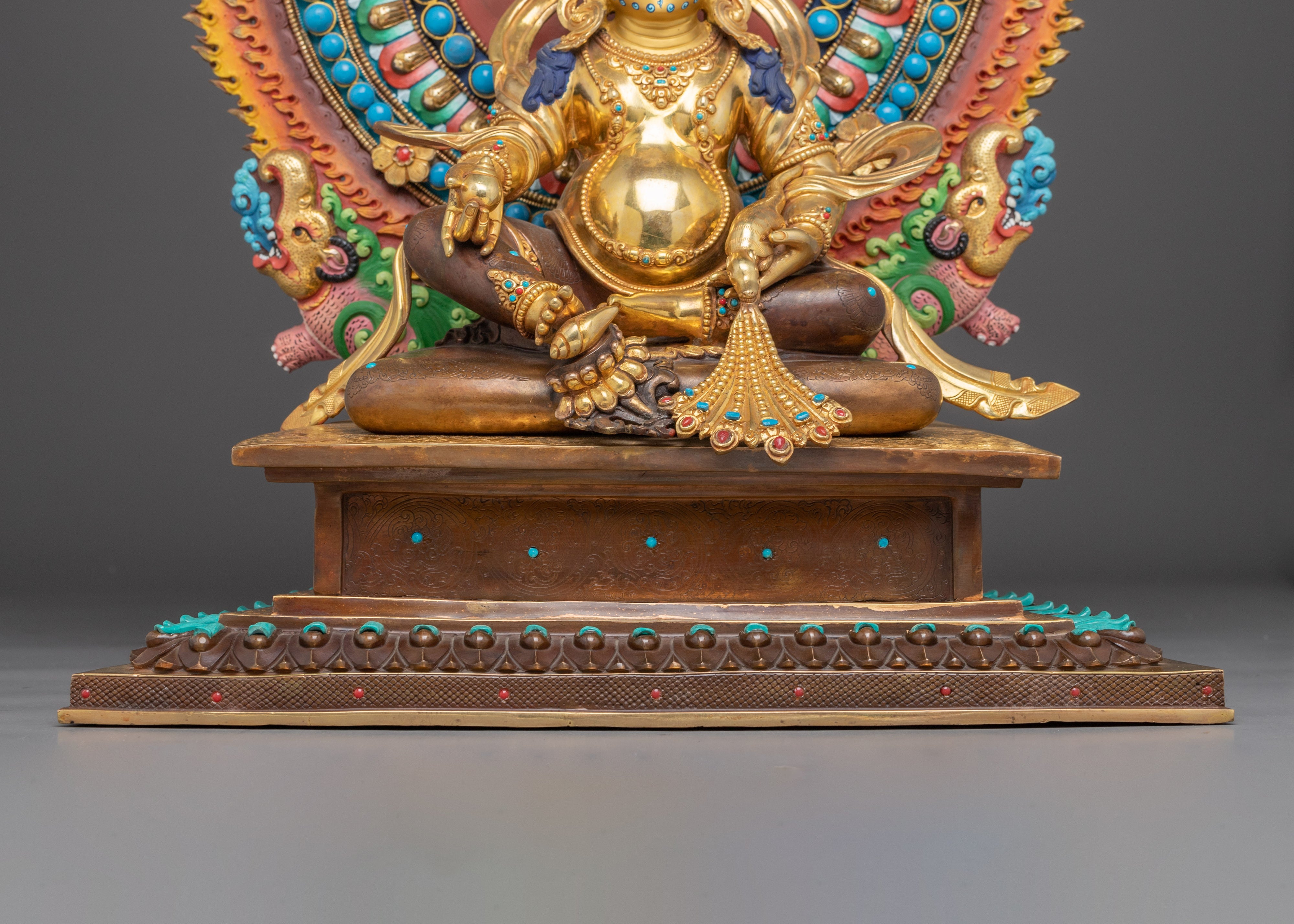Dzambhala on Throne - Buddhist Wealth God