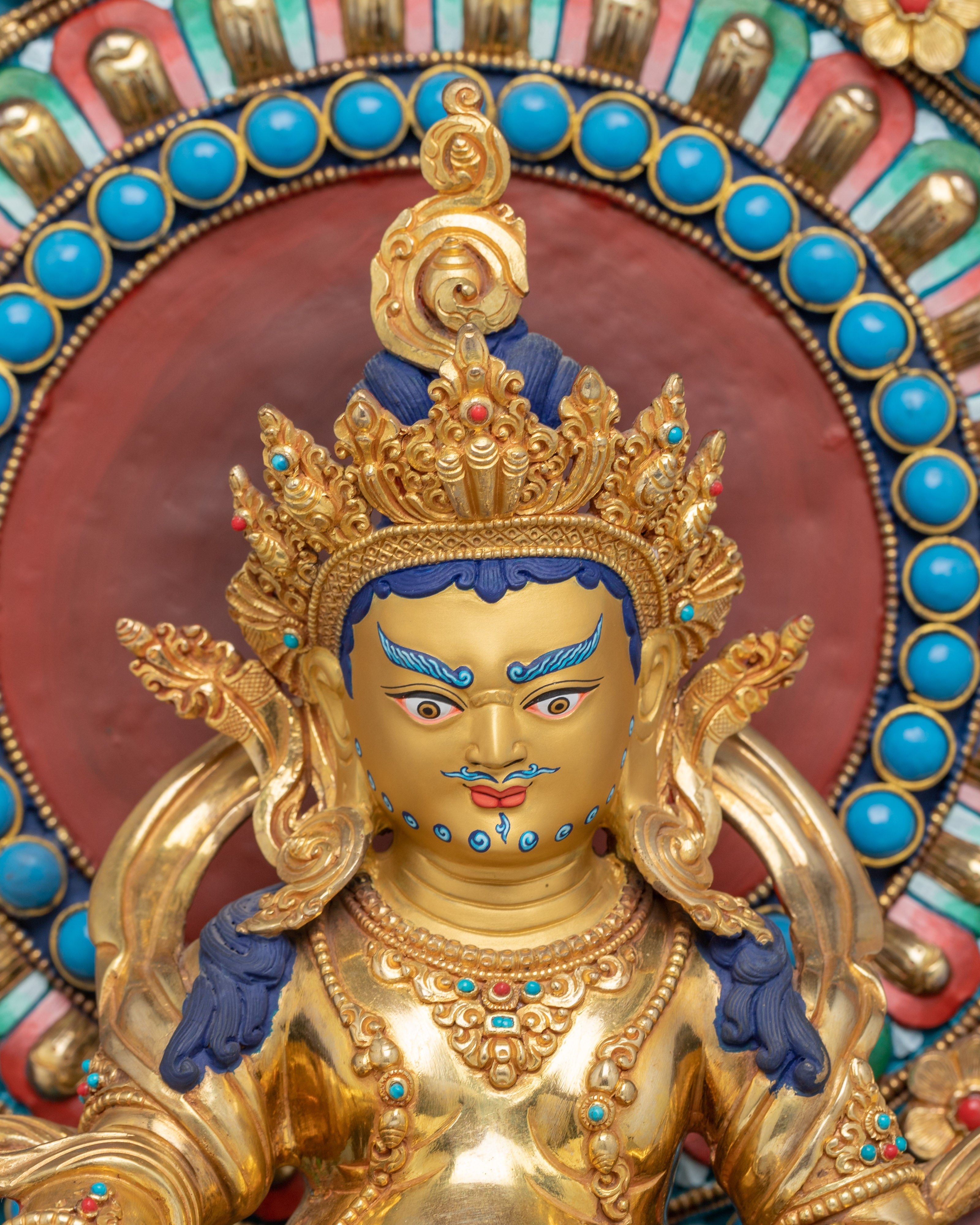 Dzambhala on Throne - Buddhist Wealth God