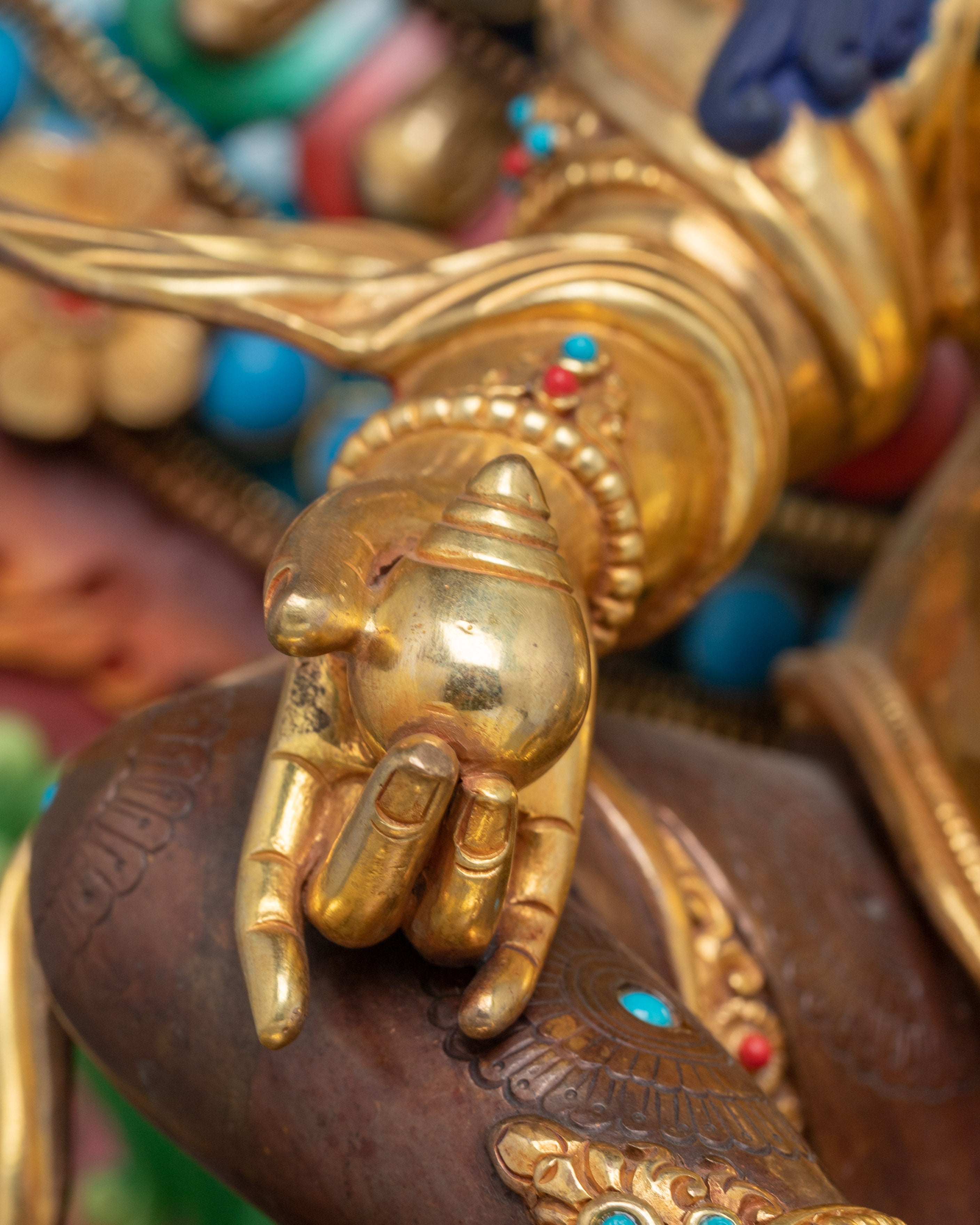 Dzambhala on Throne - Buddhist Wealth God