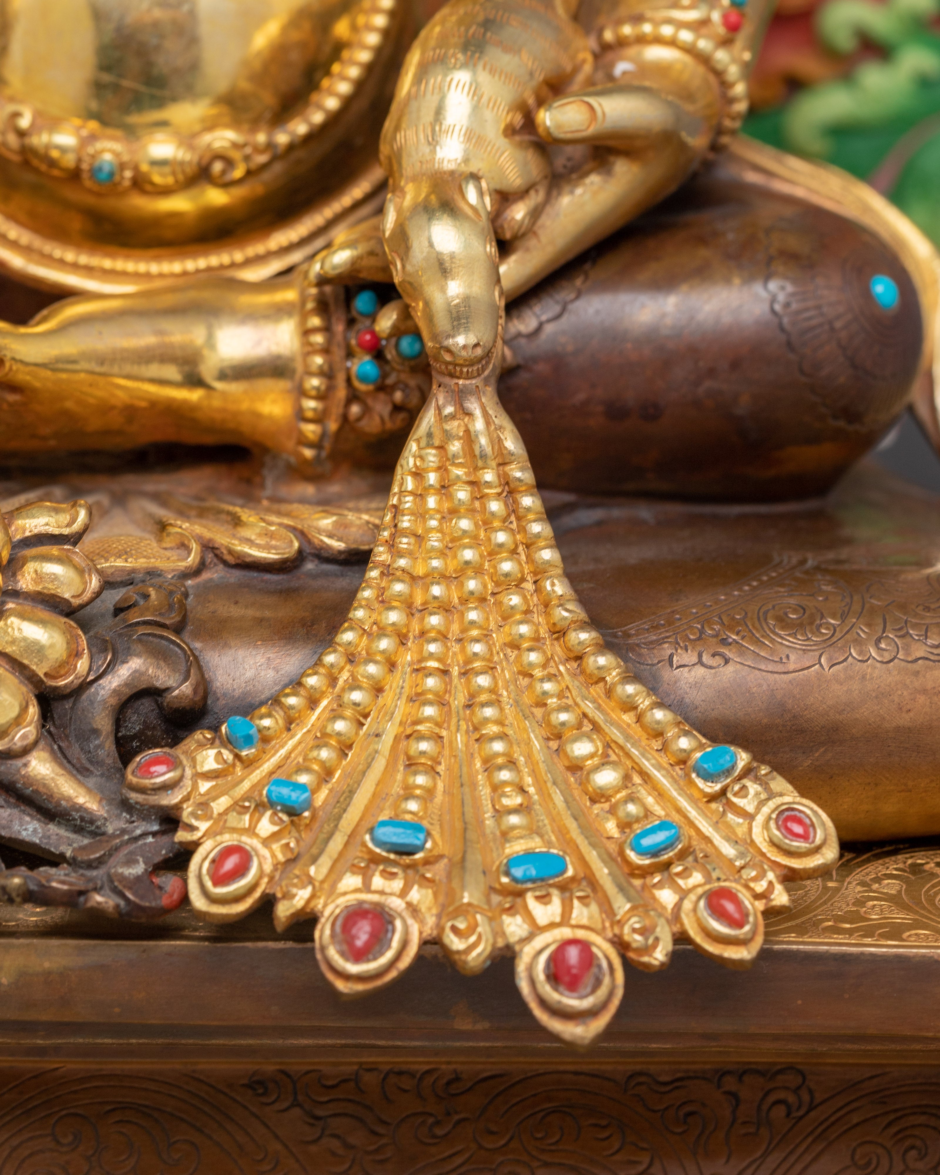 Dzambhala on Throne - Buddhist Wealth God