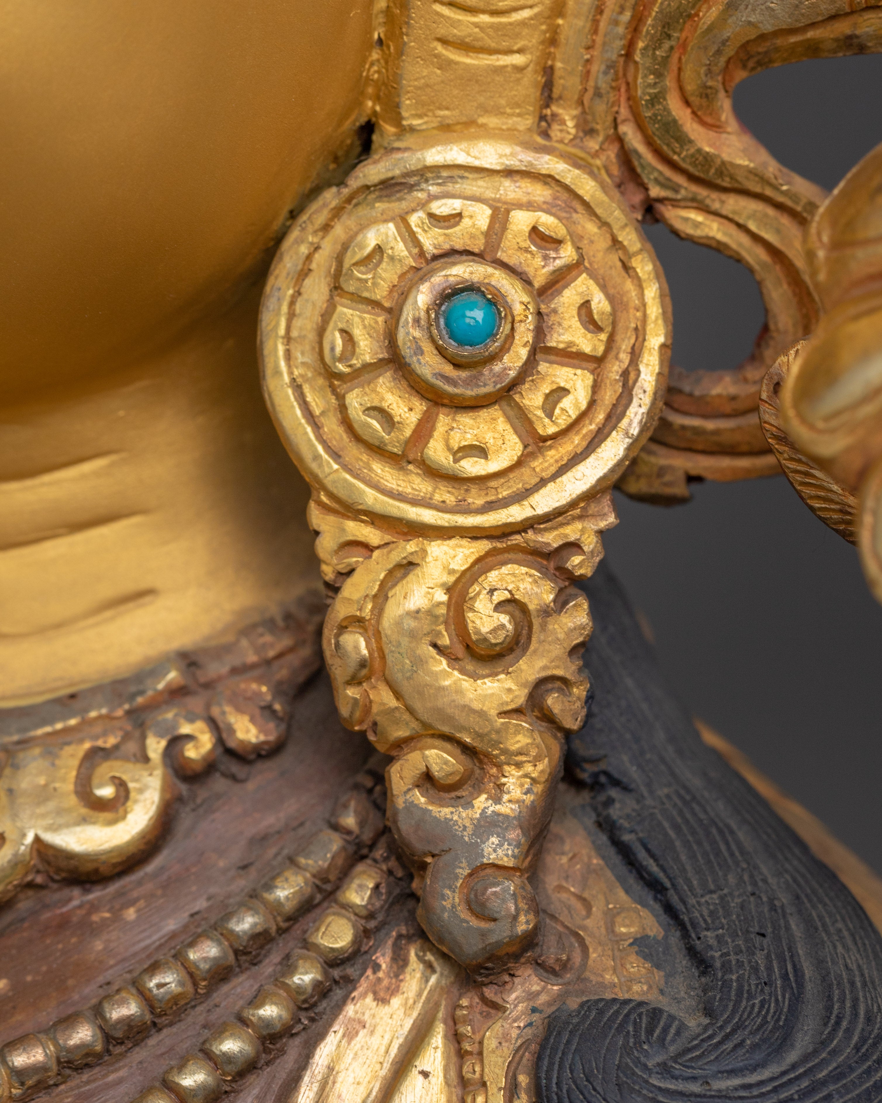 Seven-Eyed Deity White Tara Golden Figurine