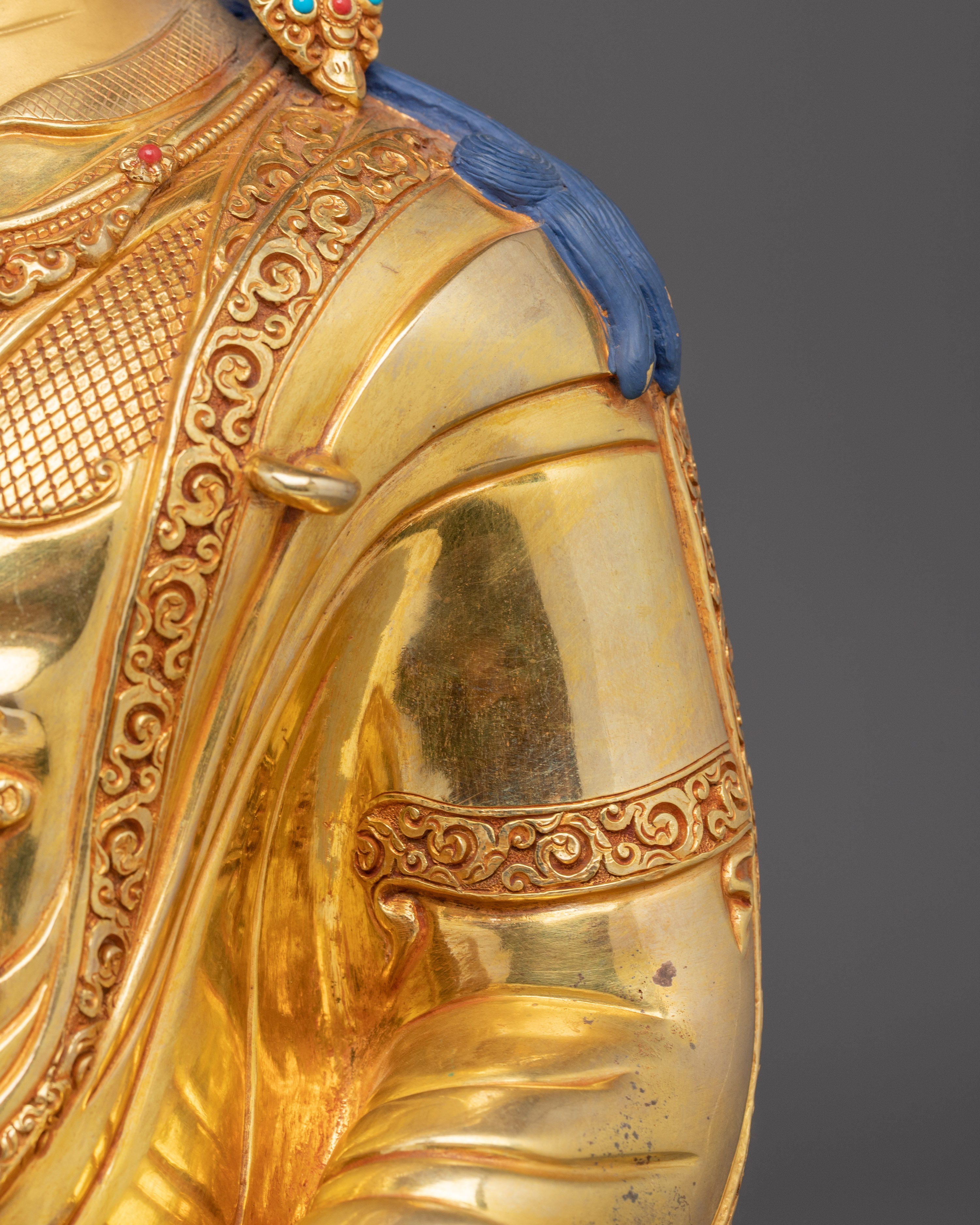 Guru Rinpoche Art in 24K Gold - A Symbol of Wisdom & Protection