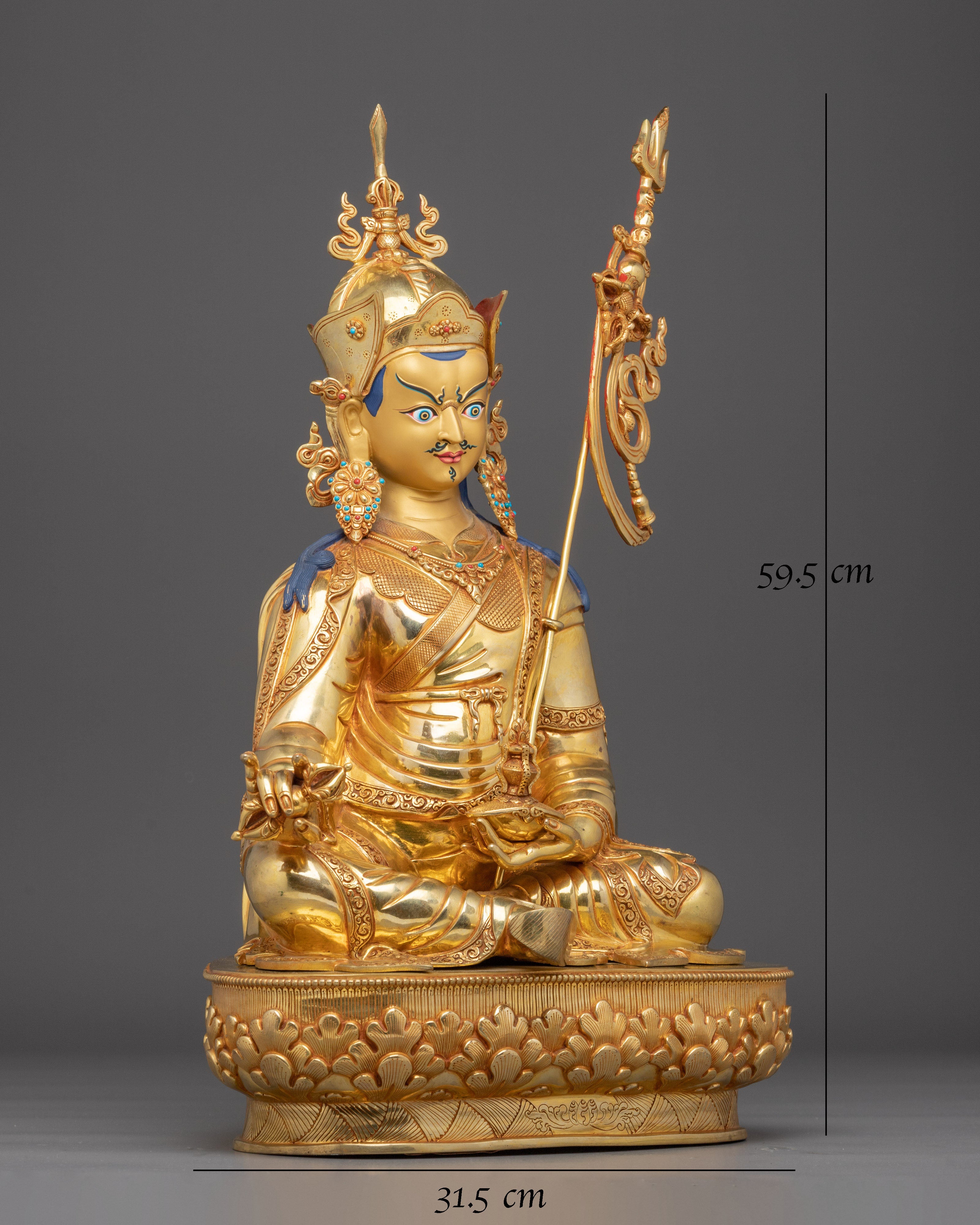 Guru Rinpoche Art in 24K Gold