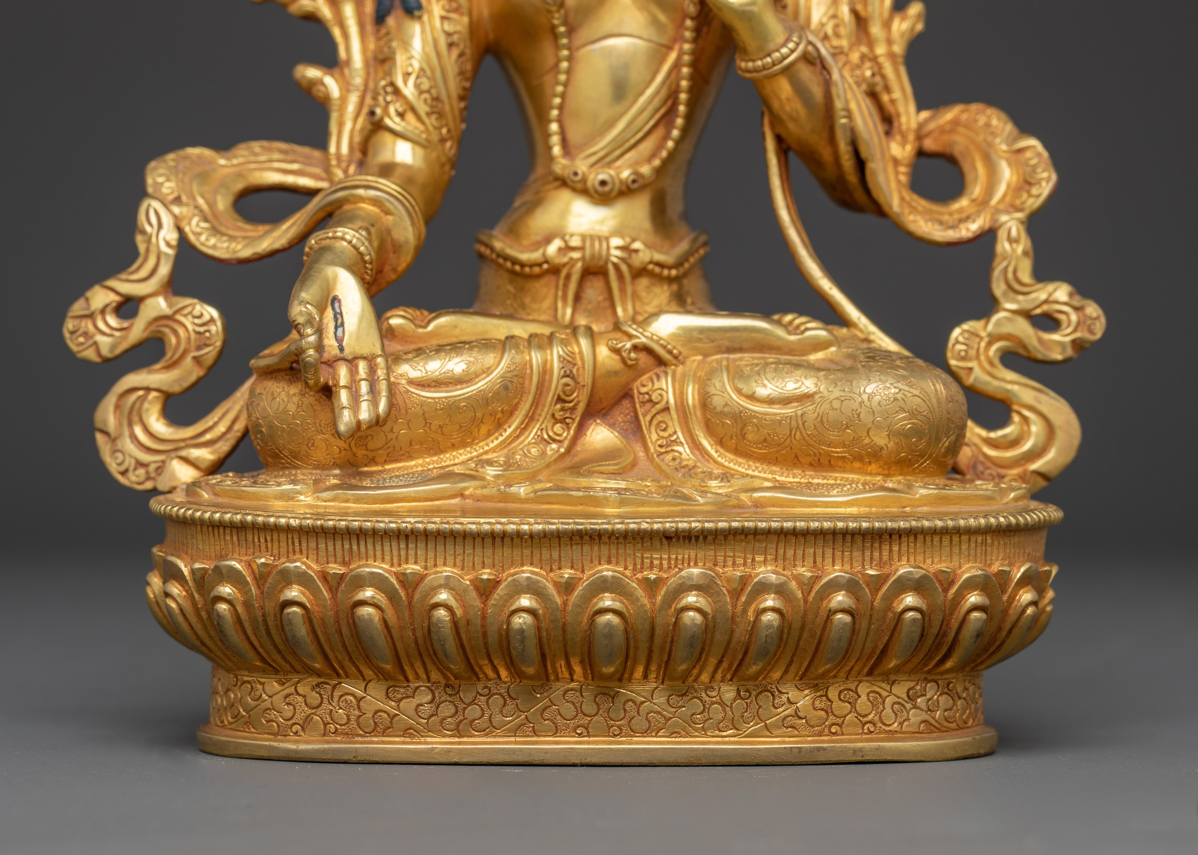 Golden Sita Tara Handmade Artwork: Tibetan Healing Goddess