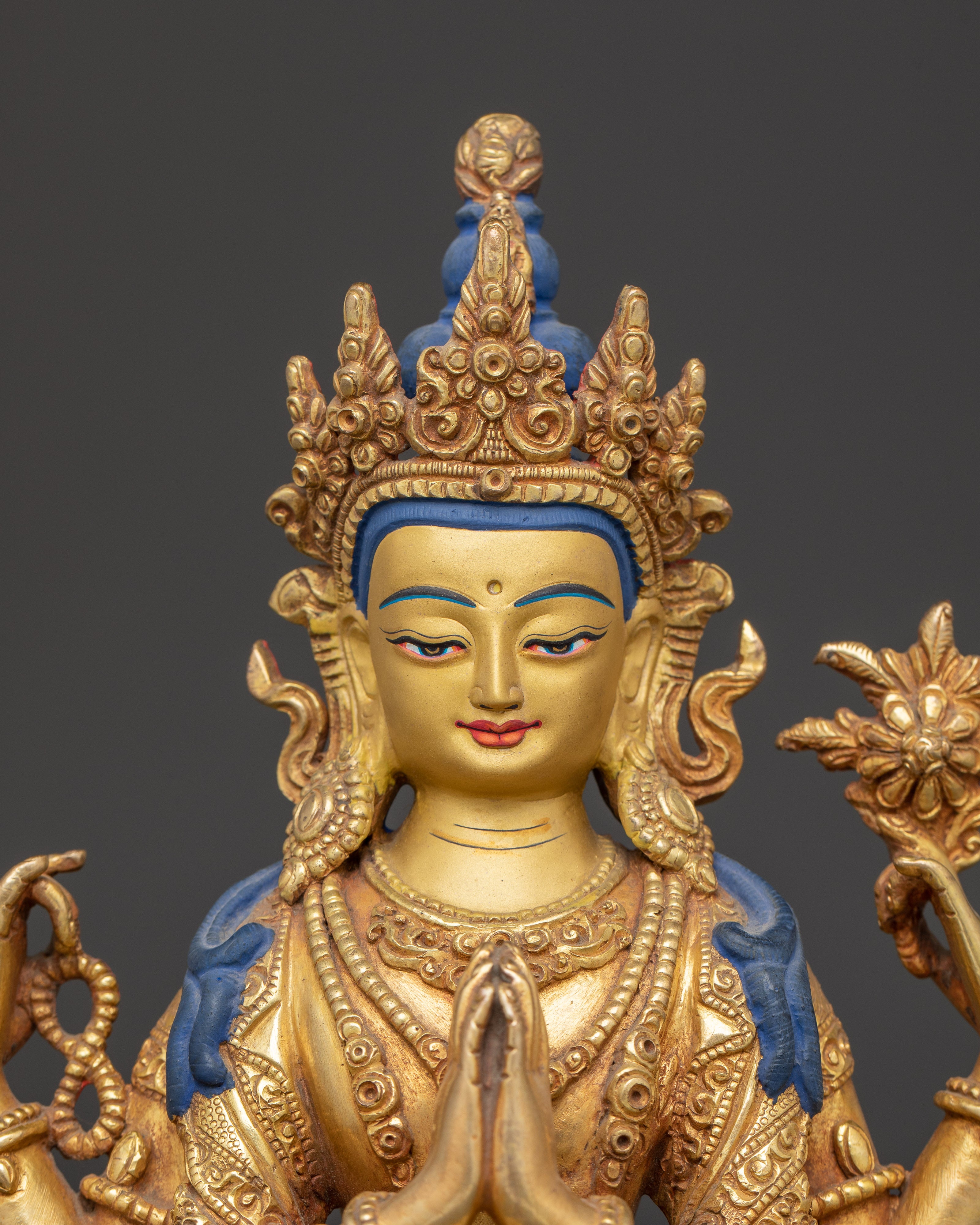 8.7 Inch Chenrezig Statue | Bodhisattva of Compassion